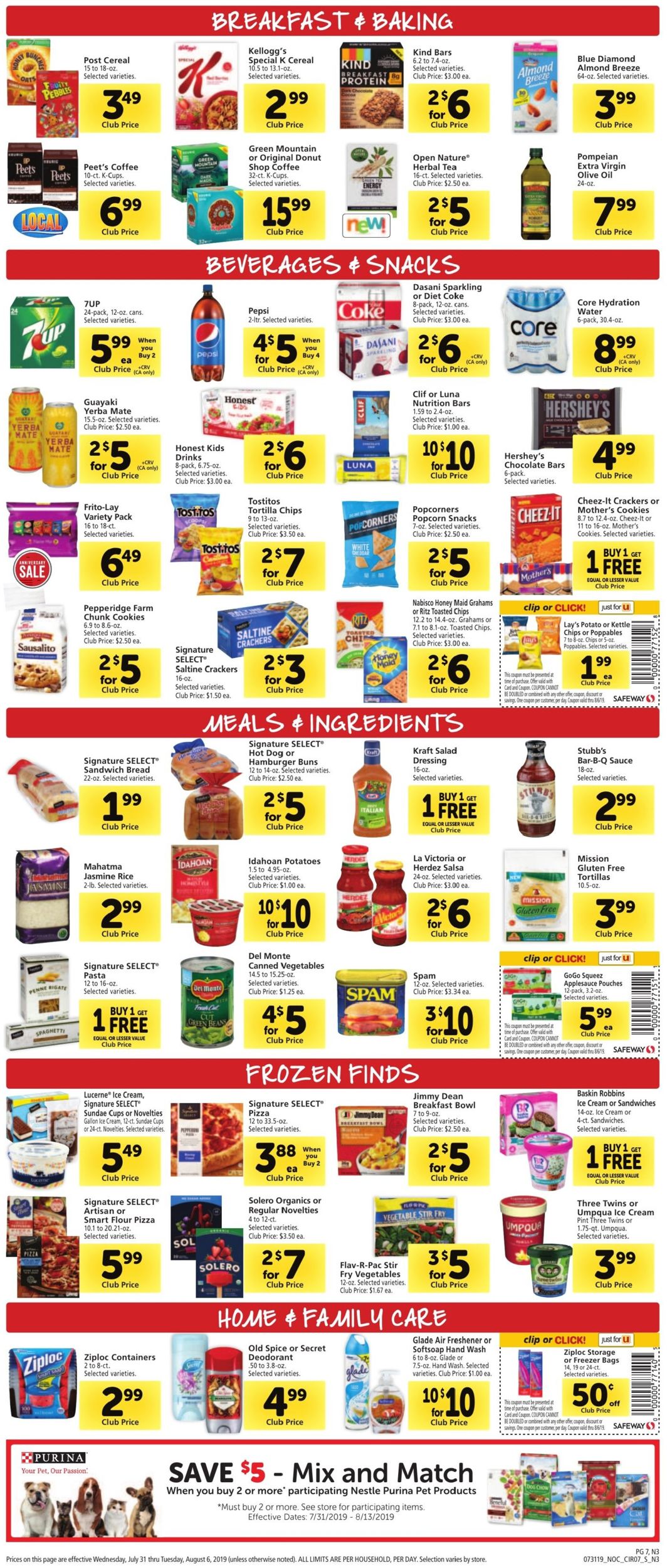 Safeway Weekly Ad Circular - valid 07/31-08/06/2019 (Page 7)