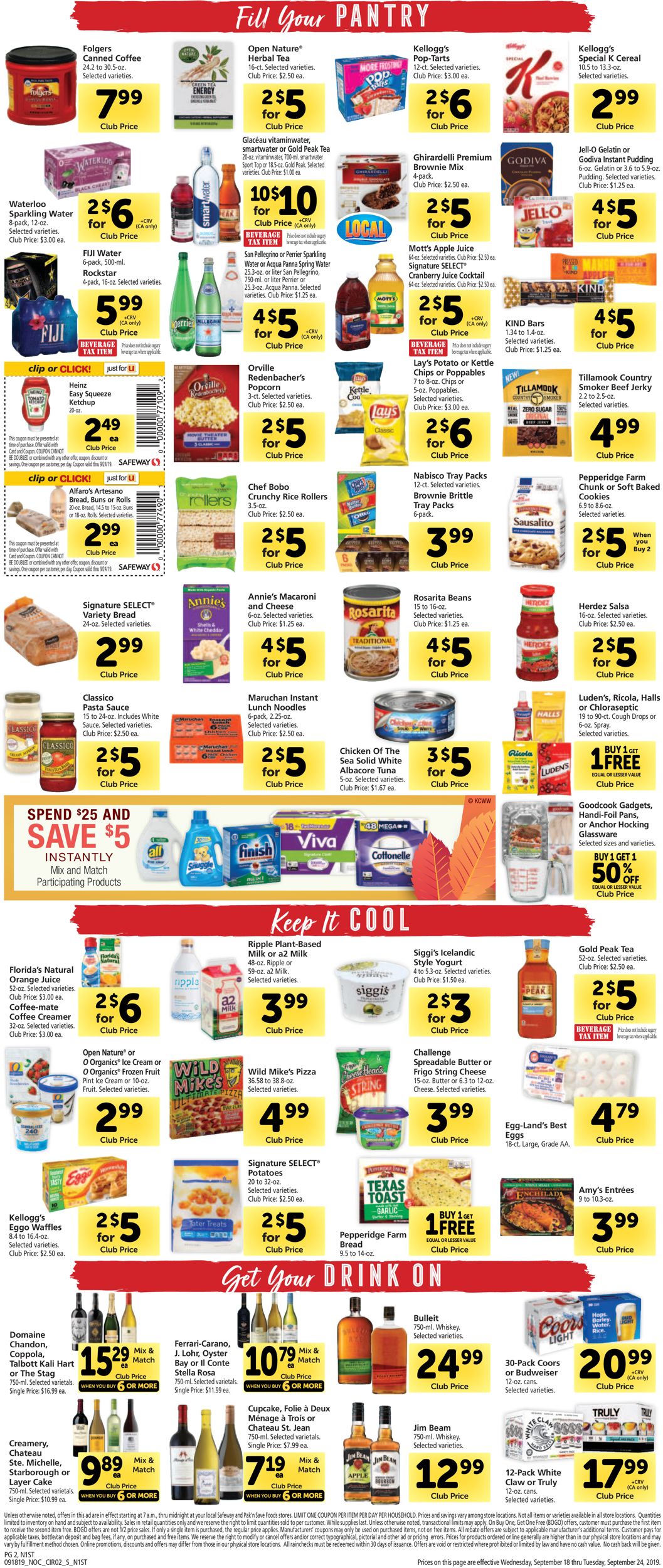 Safeway Weekly Ad Circular - valid 09/18-09/24/2019 (Page 2)
