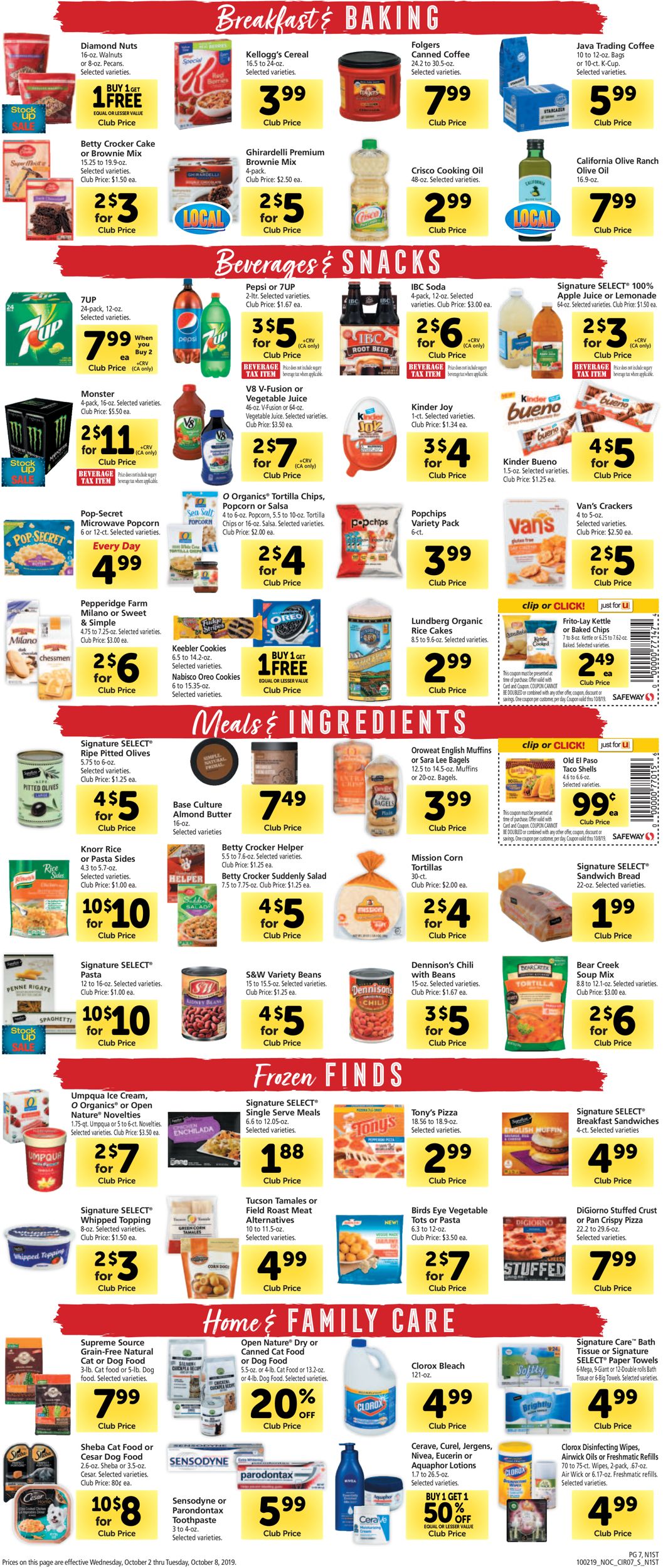 Safeway Weekly Ad Circular - valid 10/02-10/08/2019 (Page 7)