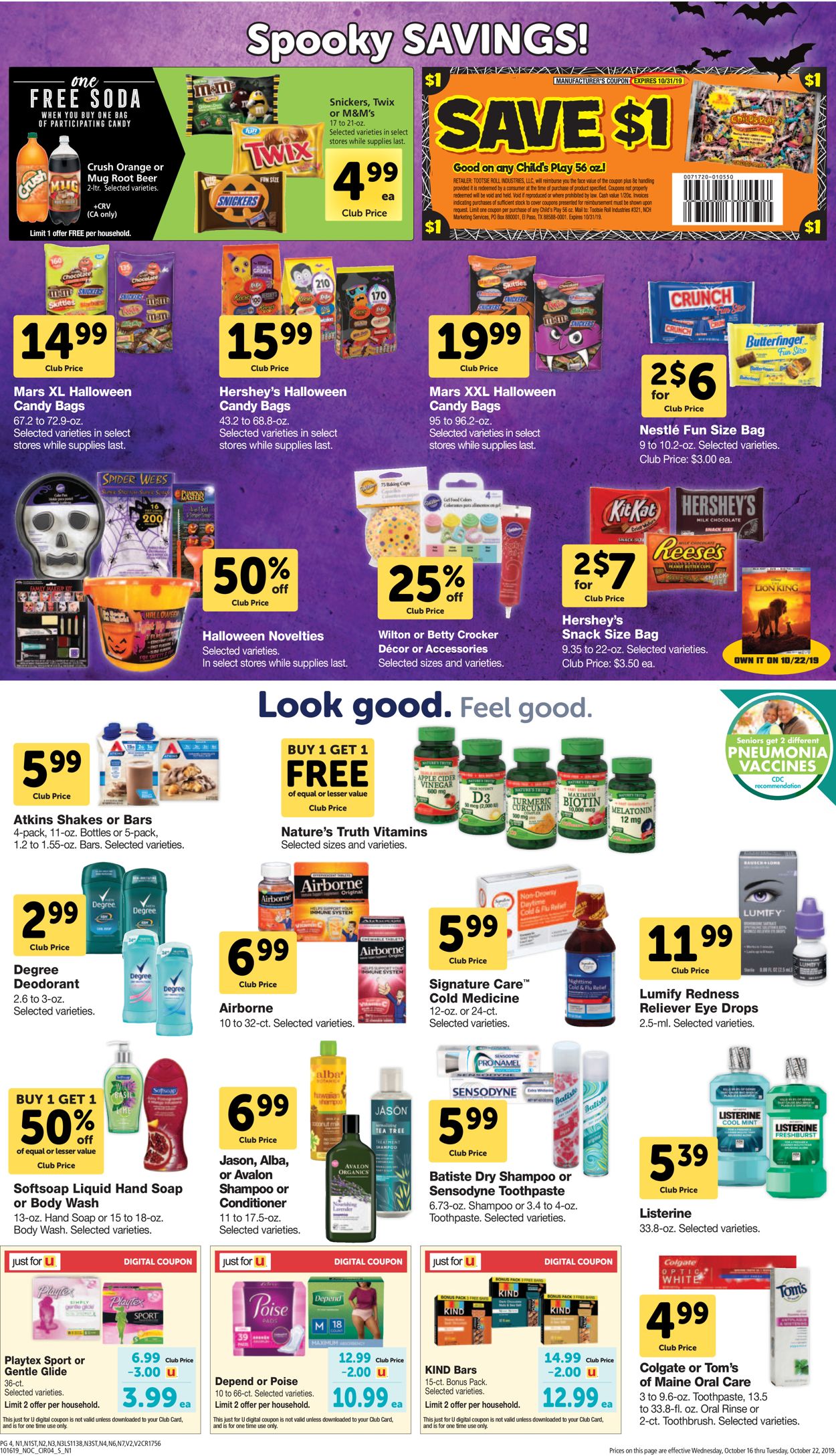 Safeway Weekly Ad Circular - valid 10/16-10/22/2019 (Page 4)