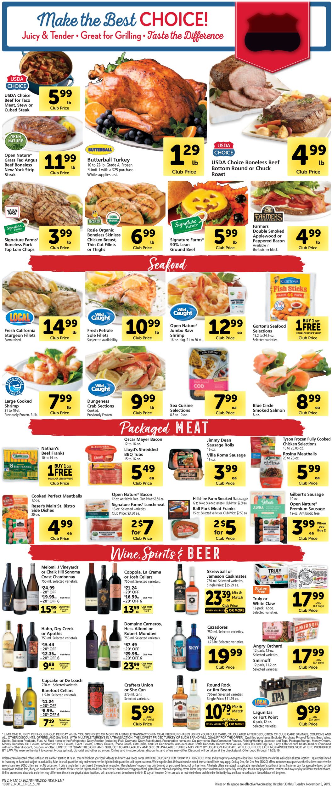 Safeway Weekly Ad Circular - valid 10/30-11/05/2019 (Page 2)