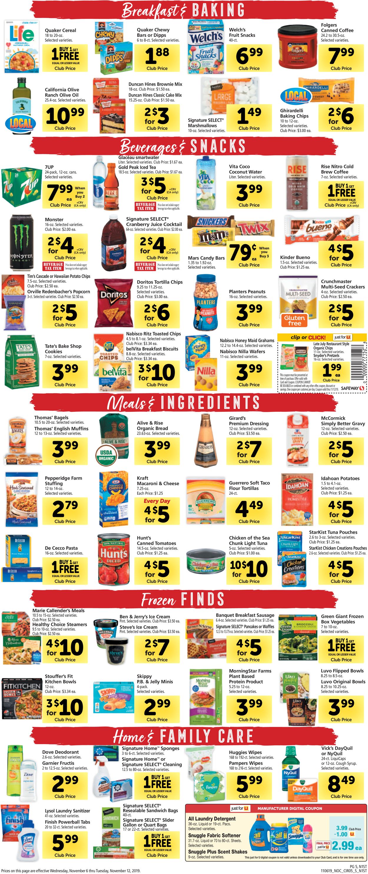 Safeway Weekly Ad Circular - valid 11/06-11/12/2019 (Page 5)