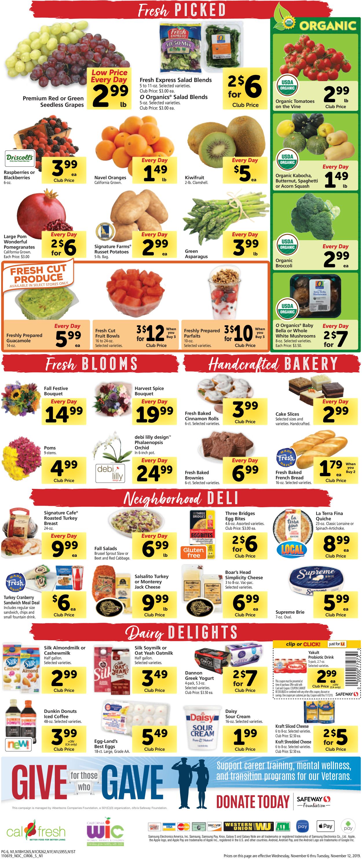 Safeway Weekly Ad Circular - valid 11/06-11/12/2019 (Page 6)
