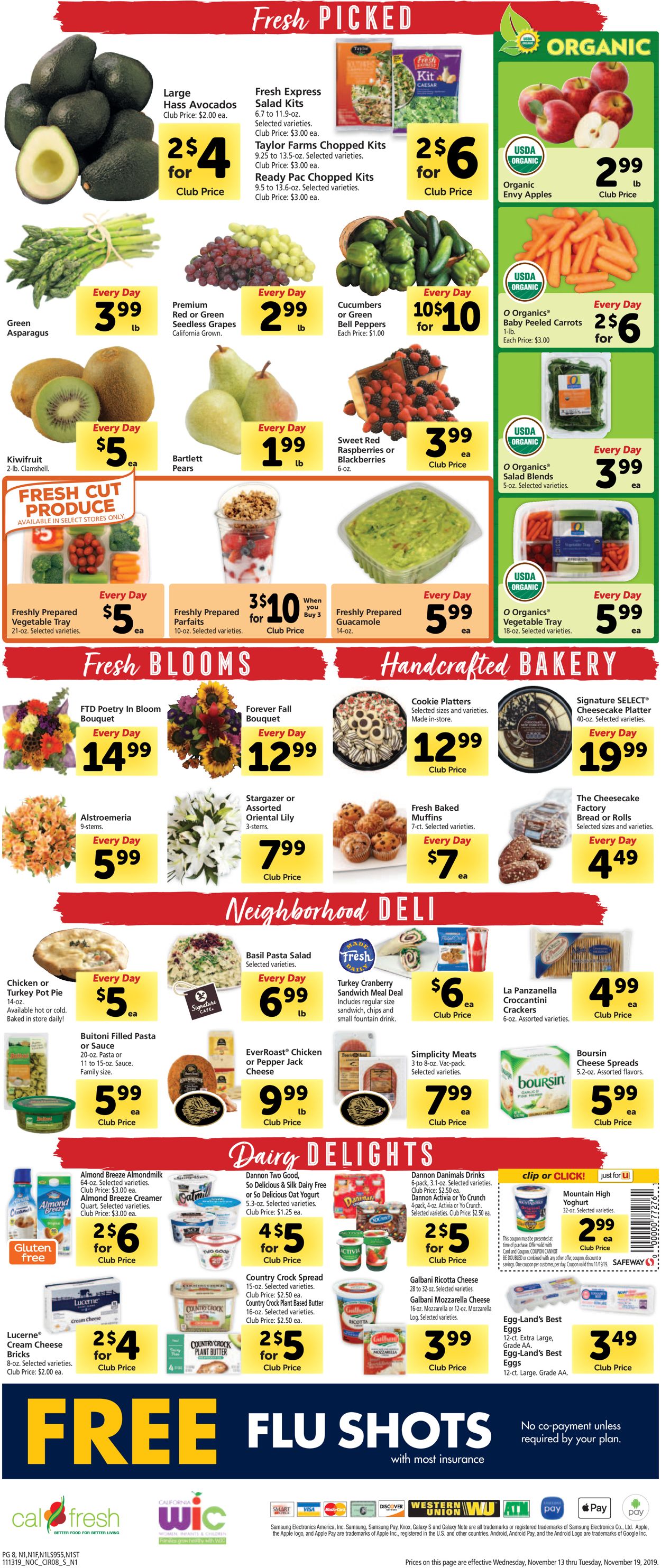 Safeway Weekly Ad Circular - valid 11/13-11/19/2019 (Page 8)