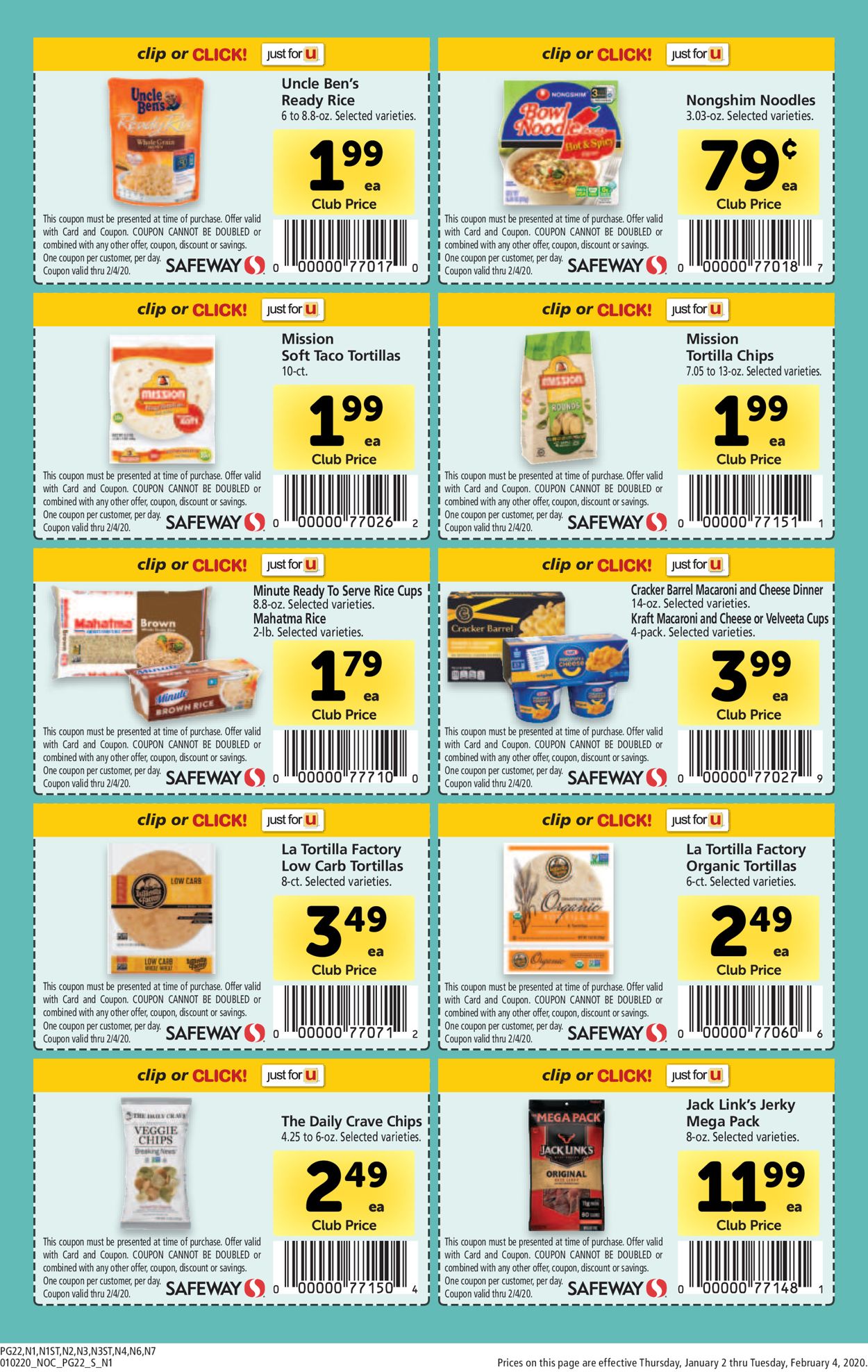 Safeway Weekly Ad Circular - valid 01/02-02/04/2020 (Page 22)