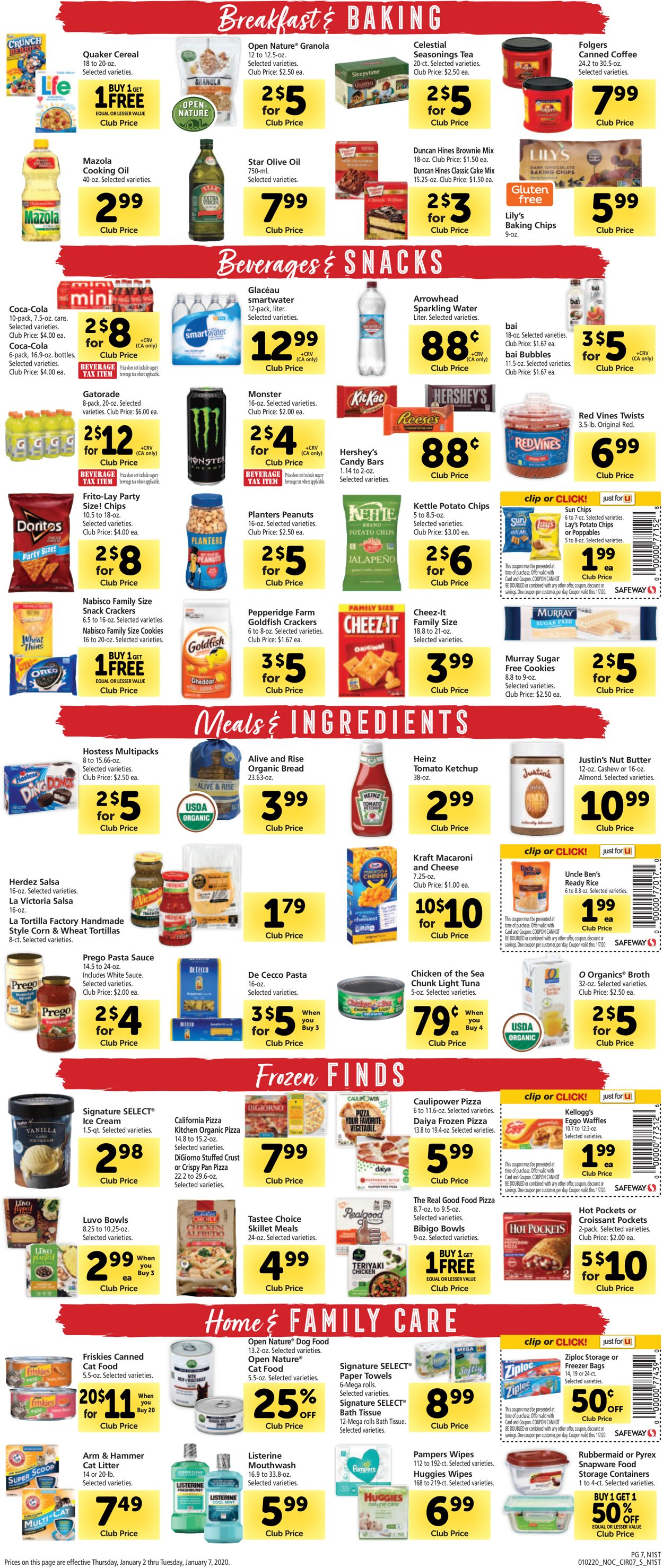 Safeway Weekly Ad Circular - valid 01/02-01/07/2020 (Page 7)
