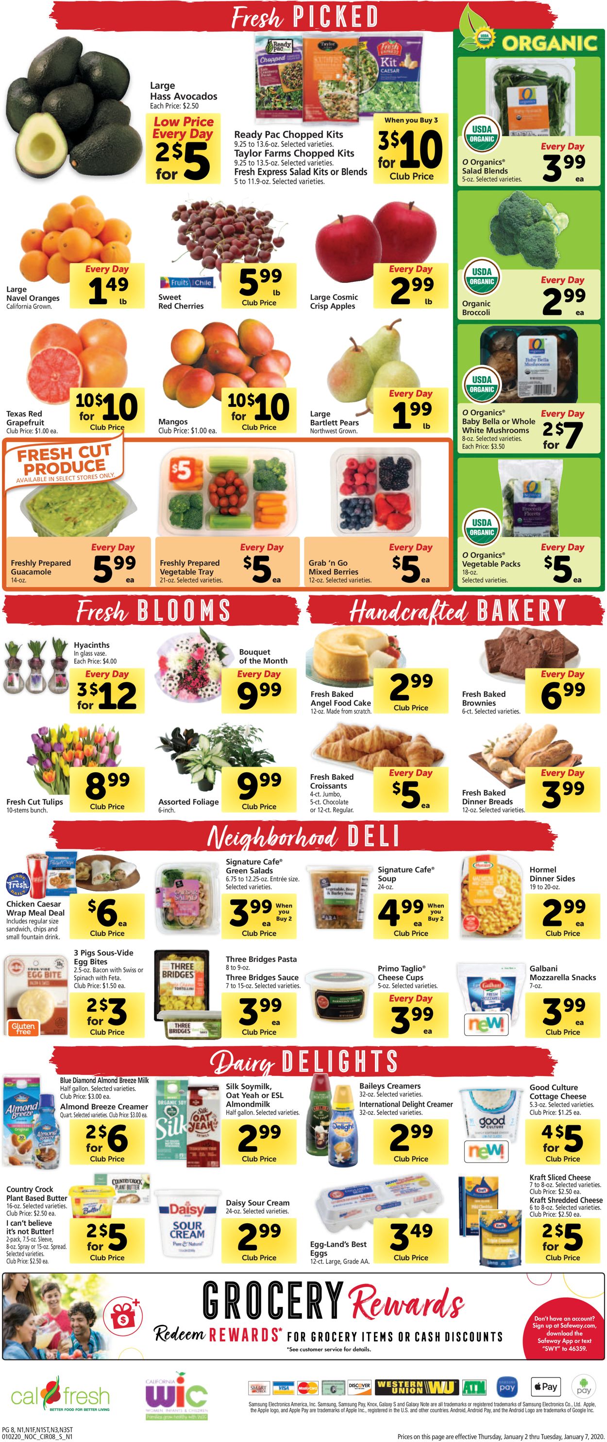 Safeway Weekly Ad Circular - valid 01/02-01/07/2020 (Page 8)