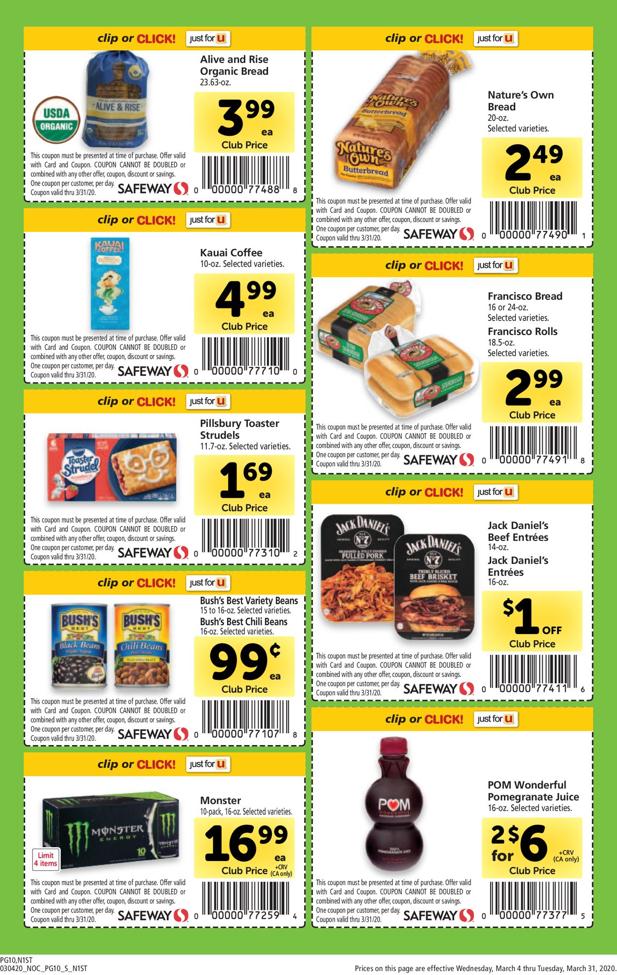 Safeway Weekly Ad Circular - valid 03/04-03/31/2020 (Page 10)