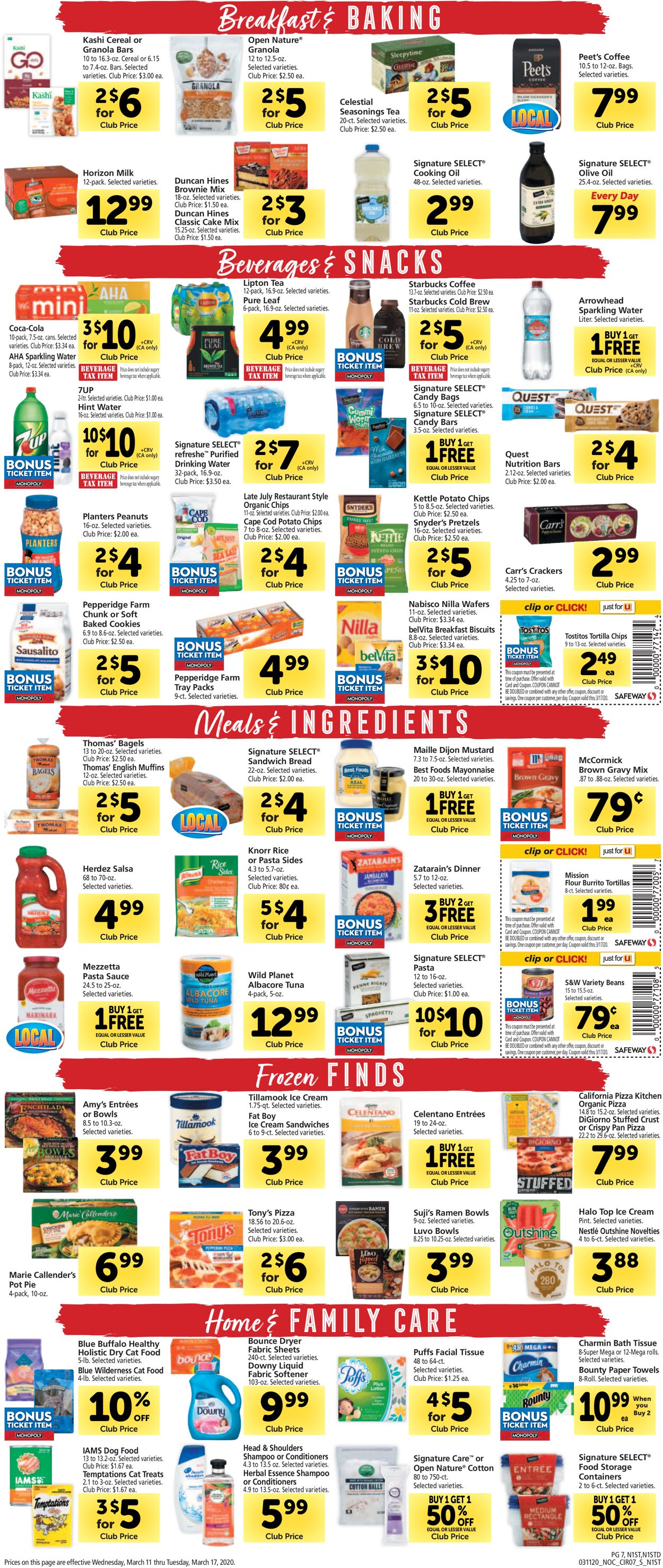 Safeway Weekly Ad Circular - valid 03/11-03/17/2020 (Page 7)