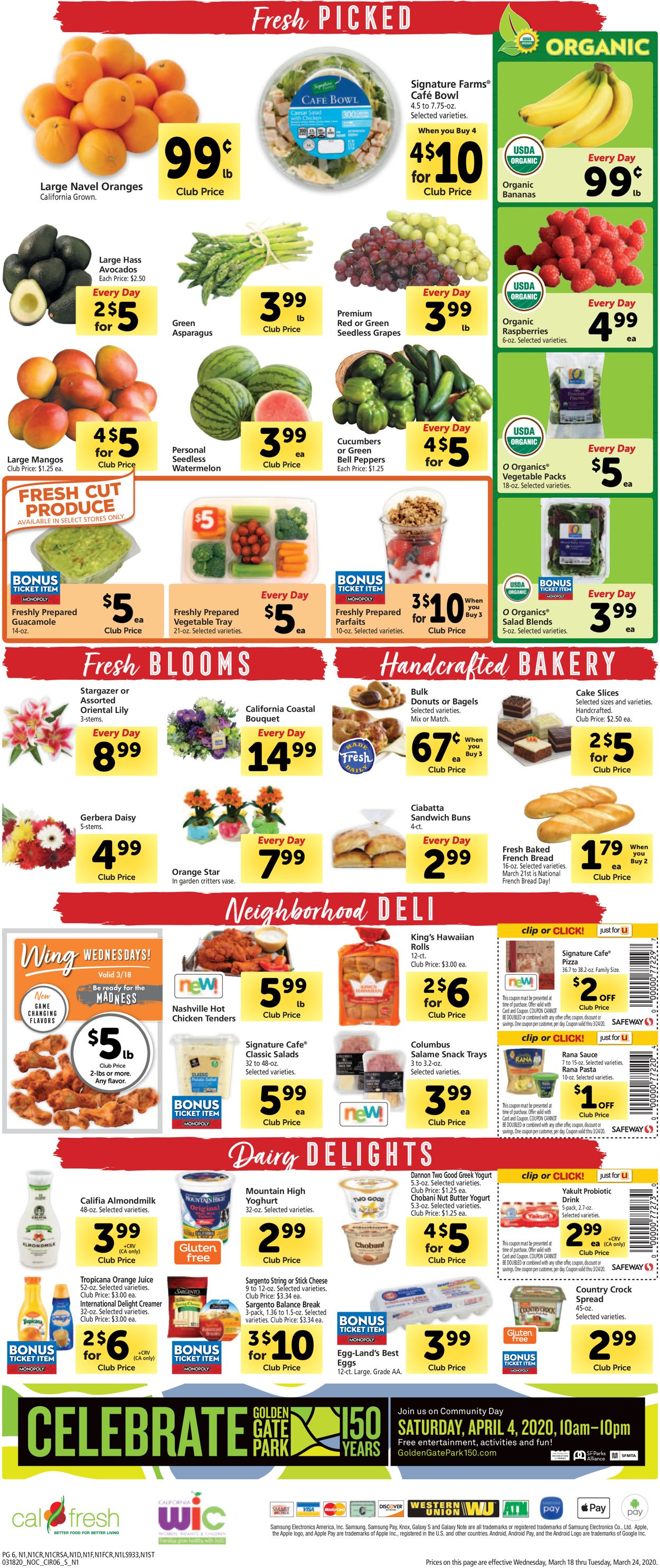 Safeway Weekly Ad Circular - valid 03/18-03/24/2020 (Page 6)