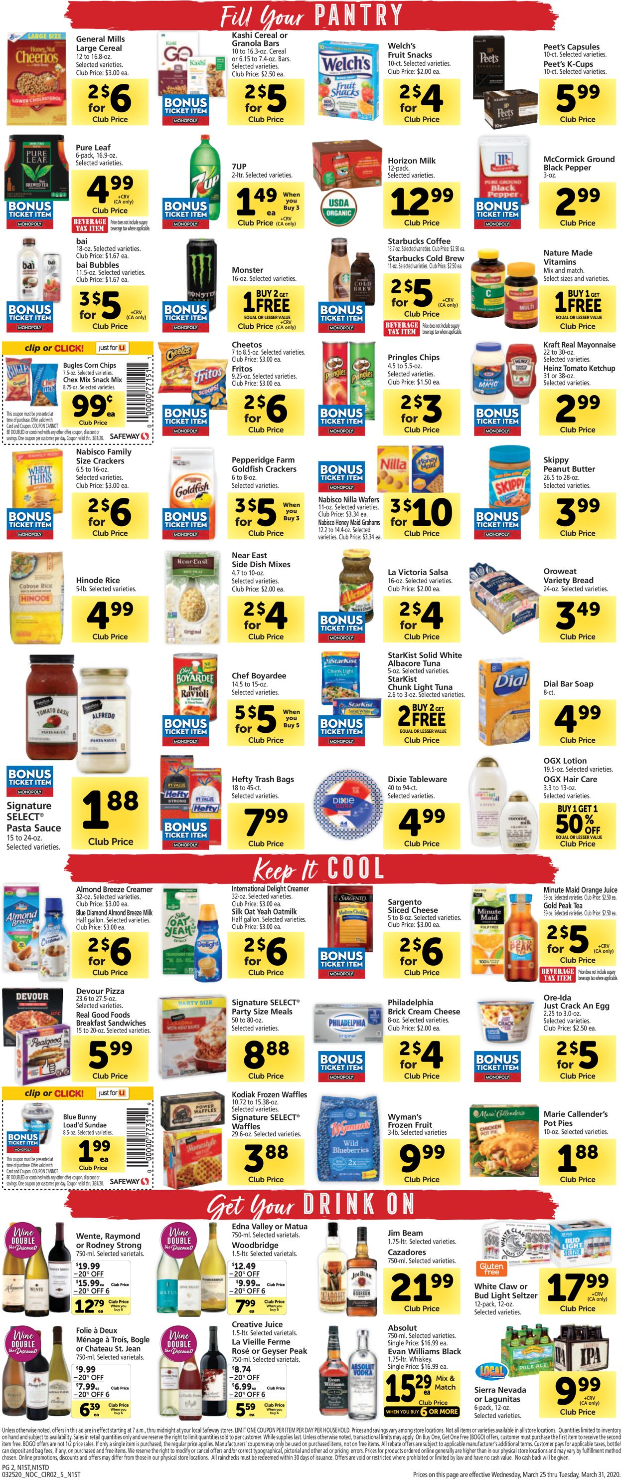 Safeway Weekly Ad Circular - valid 03/25-03/31/2020 (Page 2)