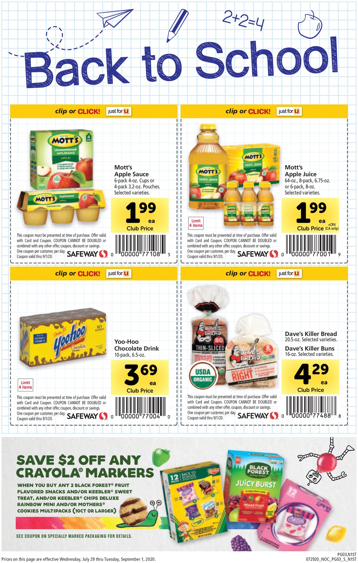 Safeway Weekly Ad Circular - valid 07/29-09/01/2020 (Page 3)