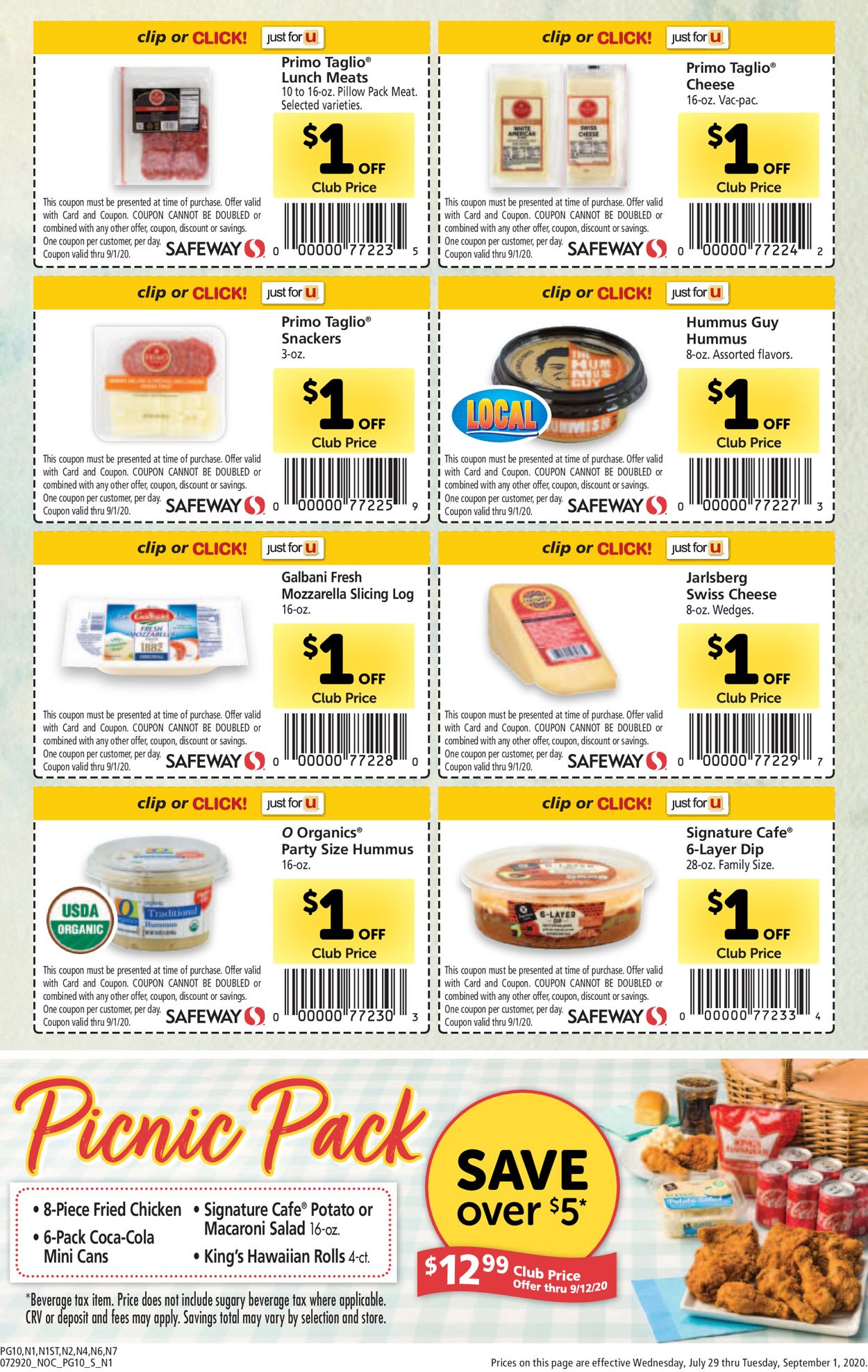 Safeway Weekly Ad Circular - valid 07/29-09/01/2020 (Page 10)