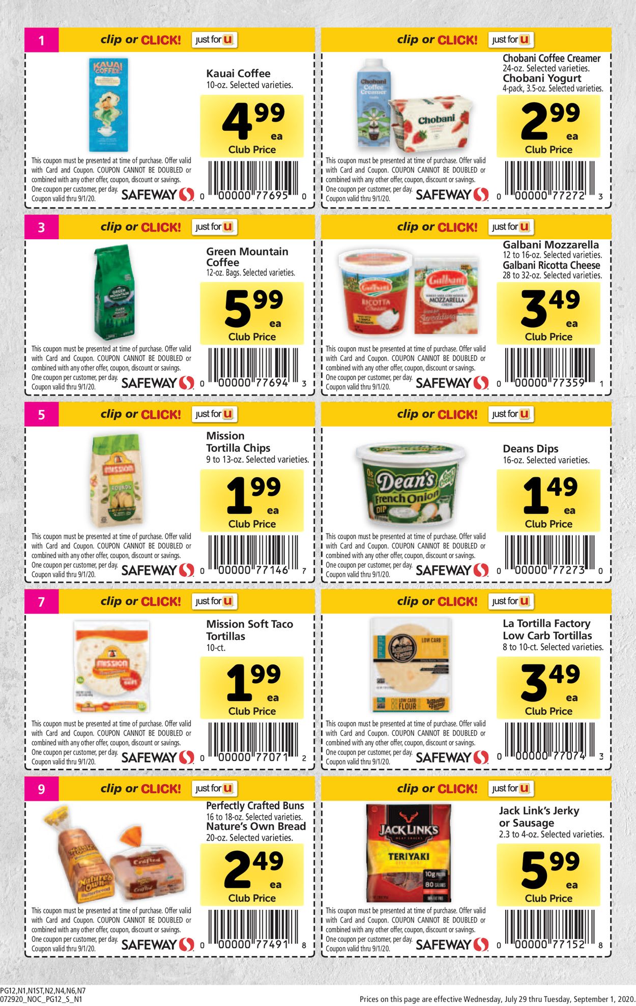 Safeway Weekly Ad Circular - valid 07/29-09/01/2020 (Page 12)