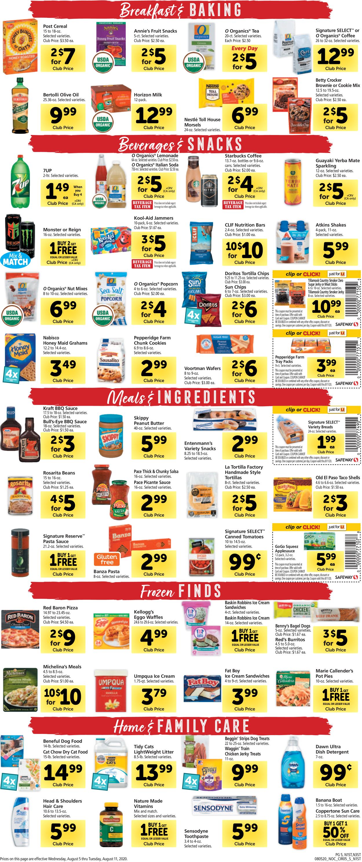 Safeway Weekly Ad Circular - valid 08/05-08/11/2020 (Page 5)