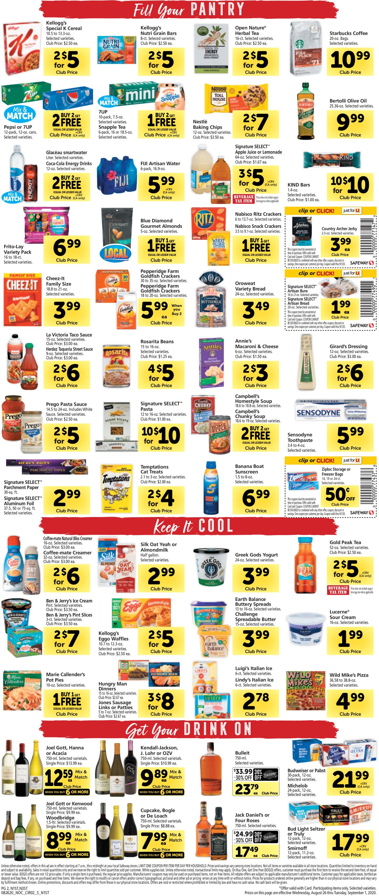 Safeway Weekly Ad Circular - valid 08/26-09/01/2020 (Page 2)