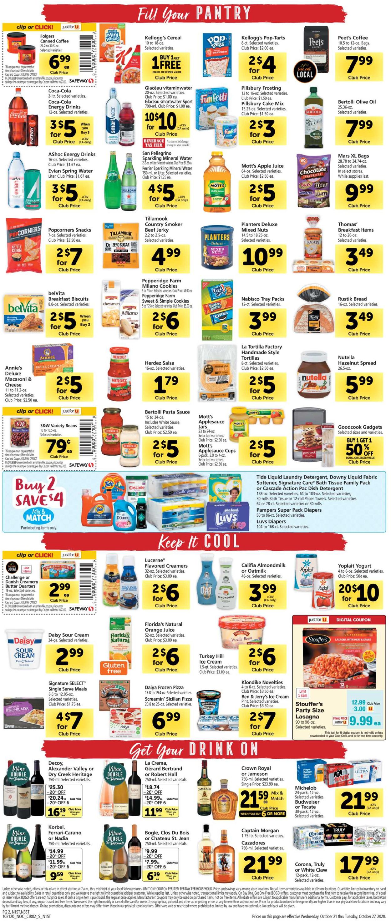 Safeway Weekly Ad Circular - valid 10/21-10/27/2020 (Page 2)