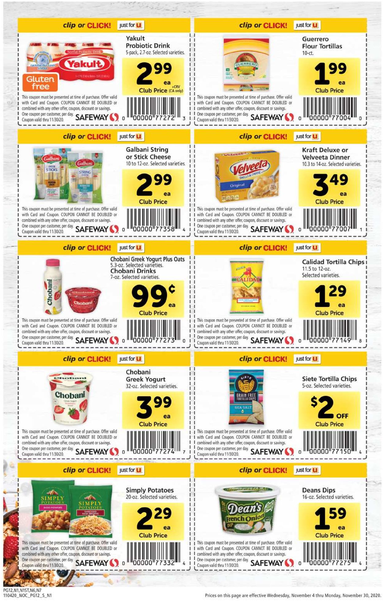 Safeway Weekly Ad Circular - valid 11/04-11/30/2020 (Page 12)