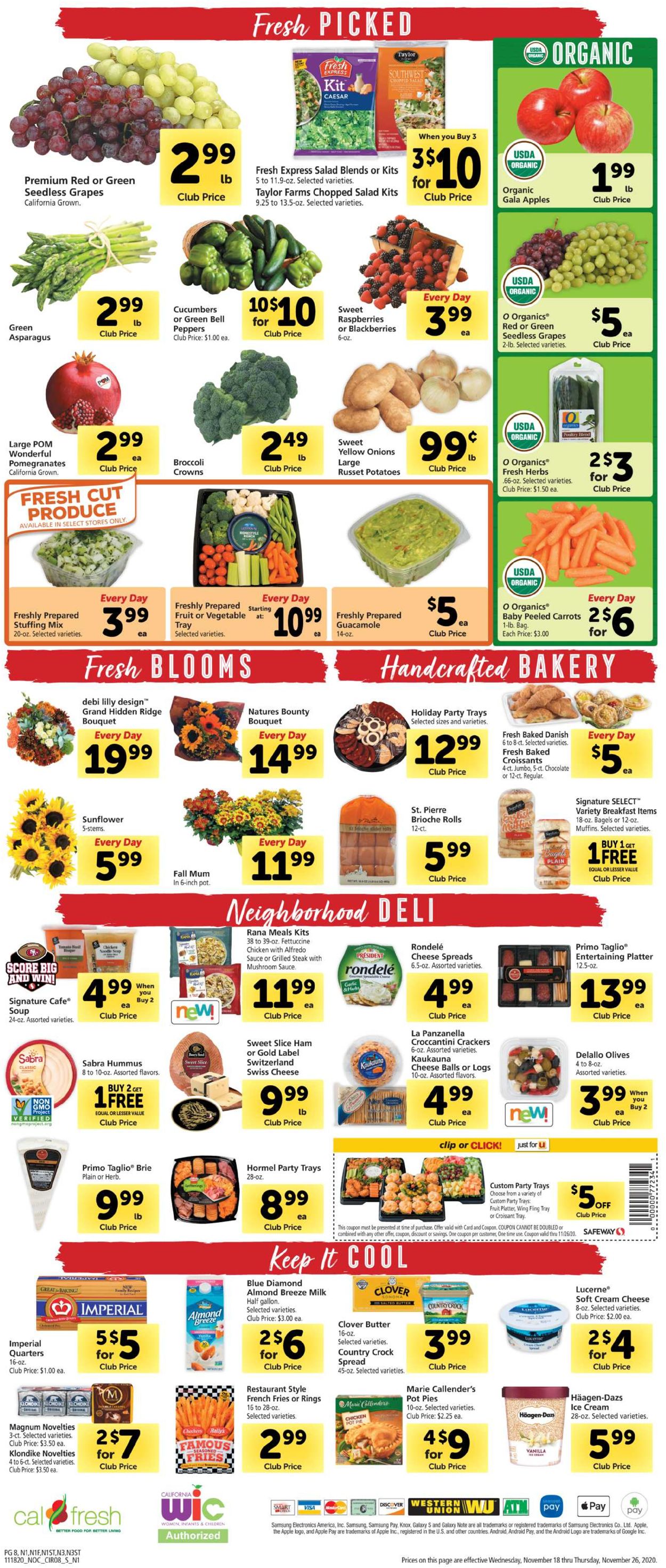 Safeway Weekly Ad Circular - valid 11/18-11/26/2020 (Page 8)