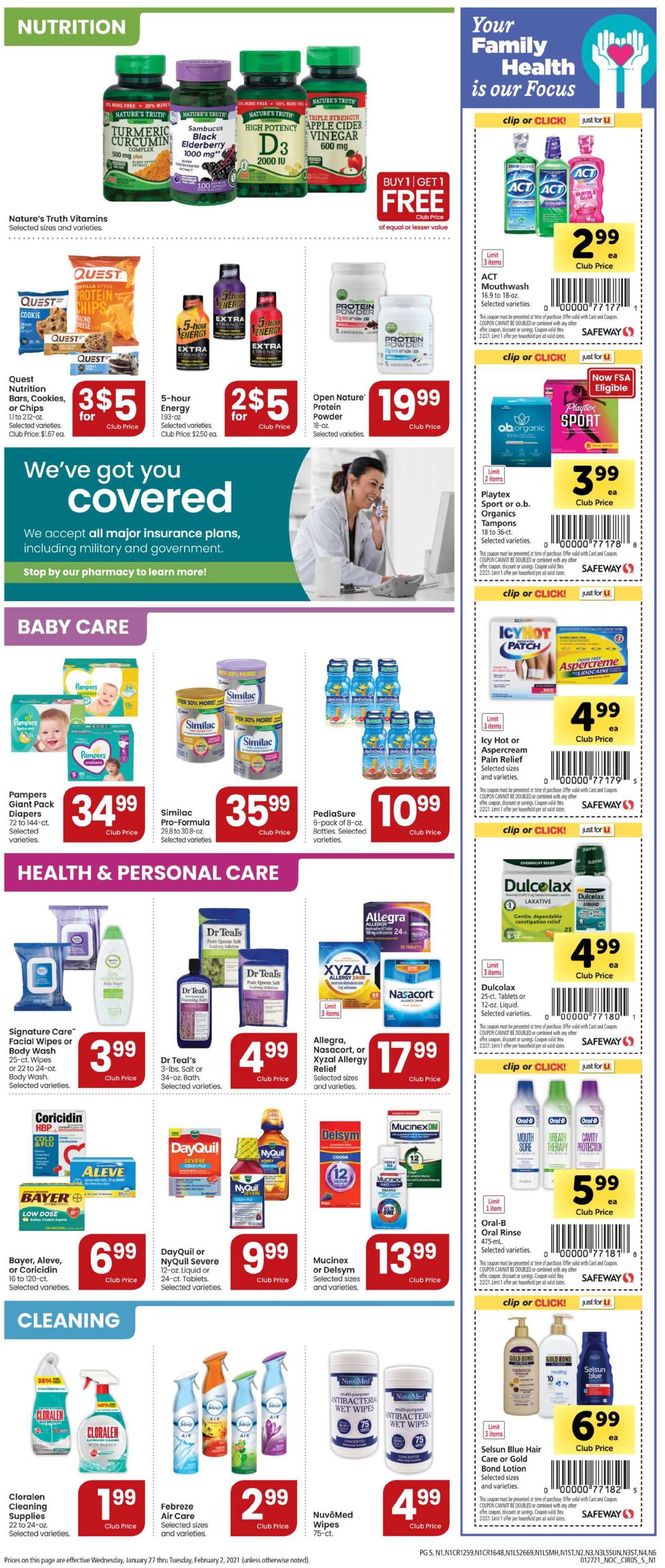 Safeway Weekly Ad Circular - valid 01/27-02/02/2021 (Page 5)