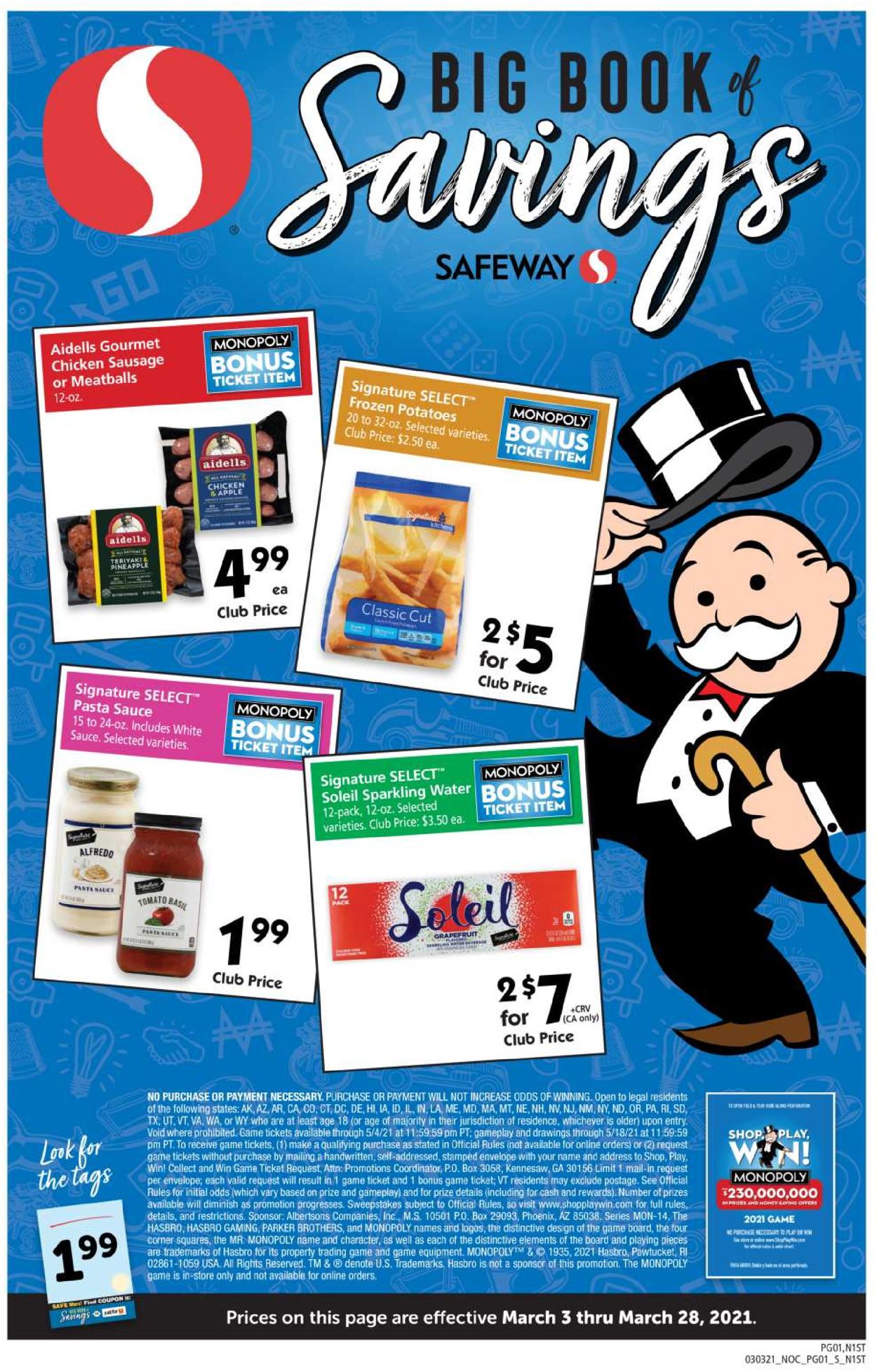 Safeway Weekly Ad Circular - valid 03/03-03/28/2021