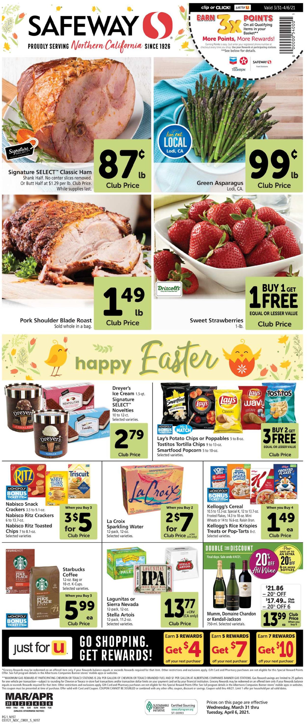 Safeway Easter 2021 ad Weekly Ad Circular - valid 03/31-04/06/2021