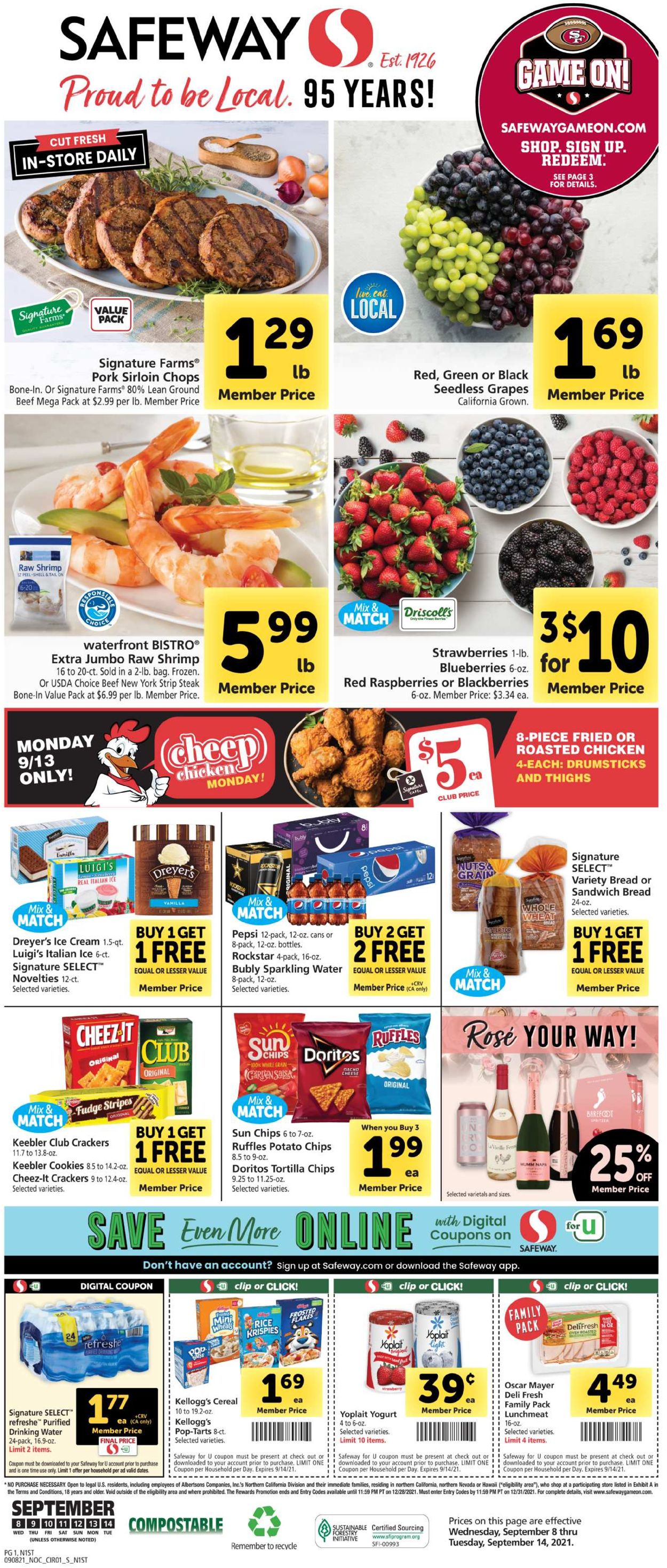 Safeway Weekly Ad Circular - valid 09/08-09/14/2021