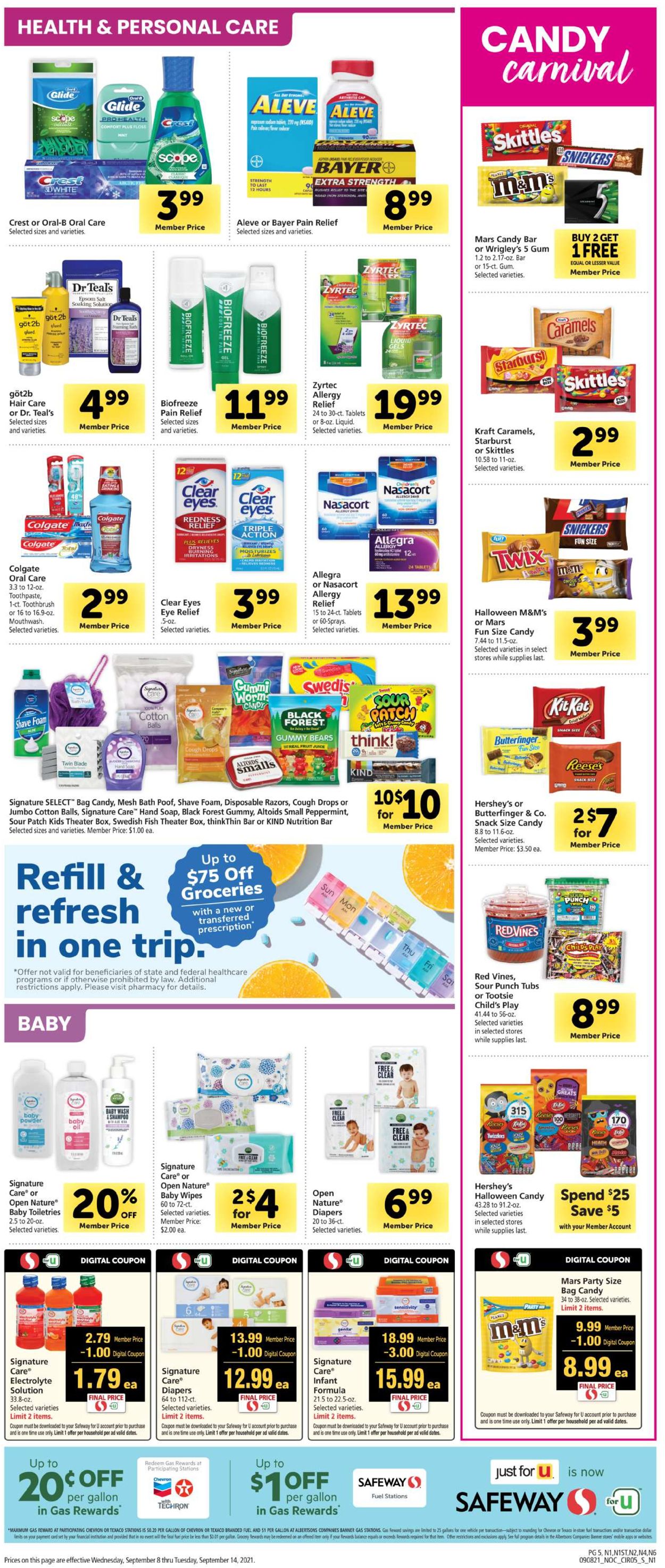 Safeway Weekly Ad Circular - valid 09/08-09/14/2021 (Page 5)