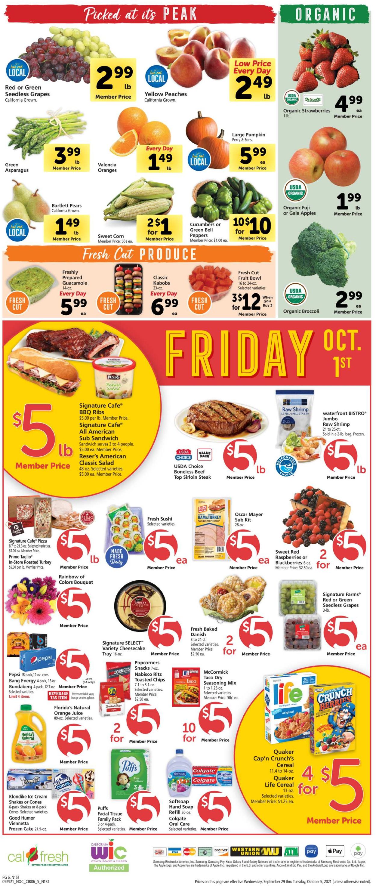 Safeway Weekly Ad Circular - valid 09/29-10/05/2021 (Page 6)