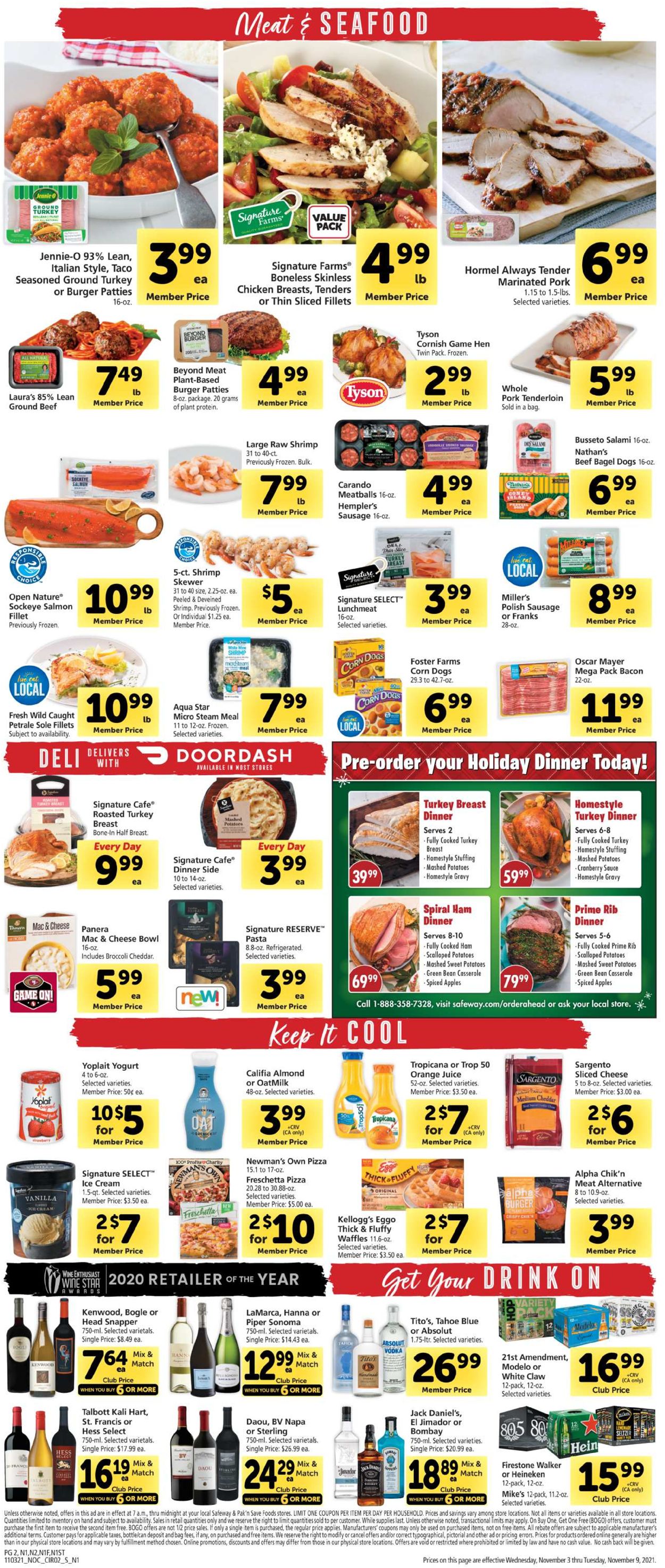 Safeway Weekly Ad Circular - valid 11/03-11/09/2021 (Page 2)