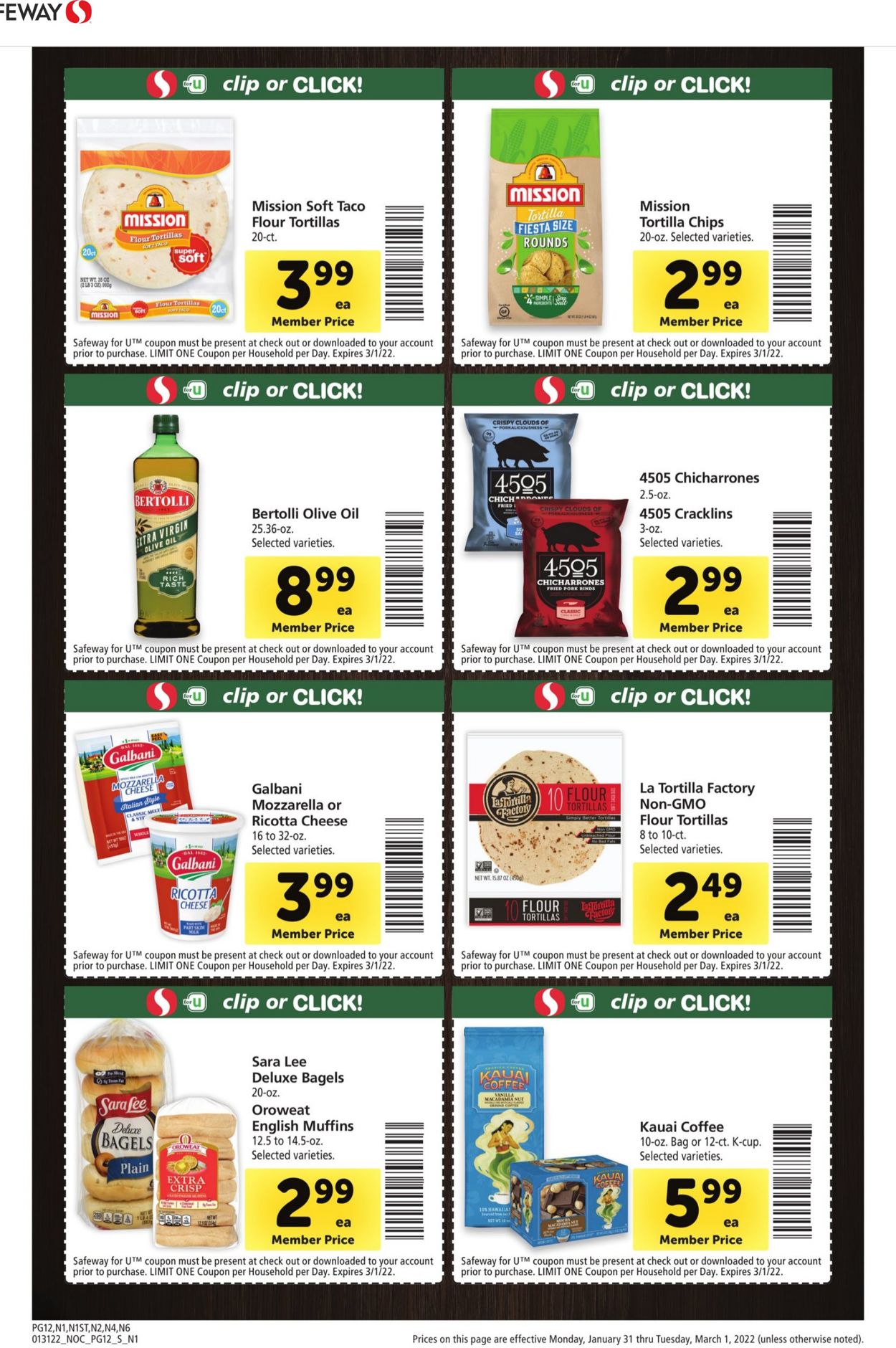 Safeway Weekly Ad Circular - valid 01/31-03/01/2022 (Page 12)