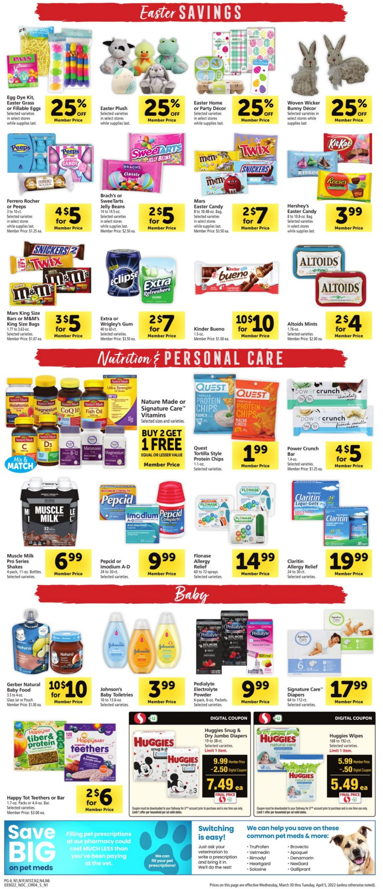 Safeway Weekly Ad Circular - valid 03/30-04/05/2022 (Page 4)