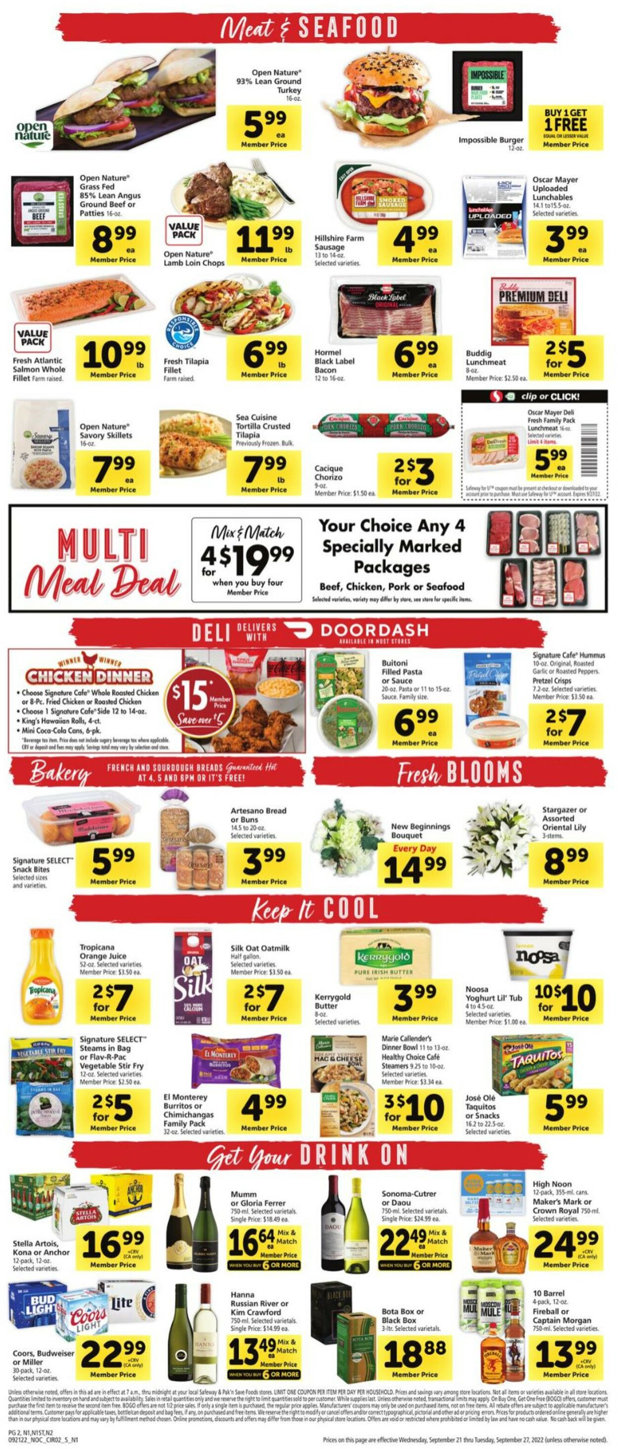 Safeway Weekly Ad Circular - valid 09/21-09/27/2022 (Page 2)