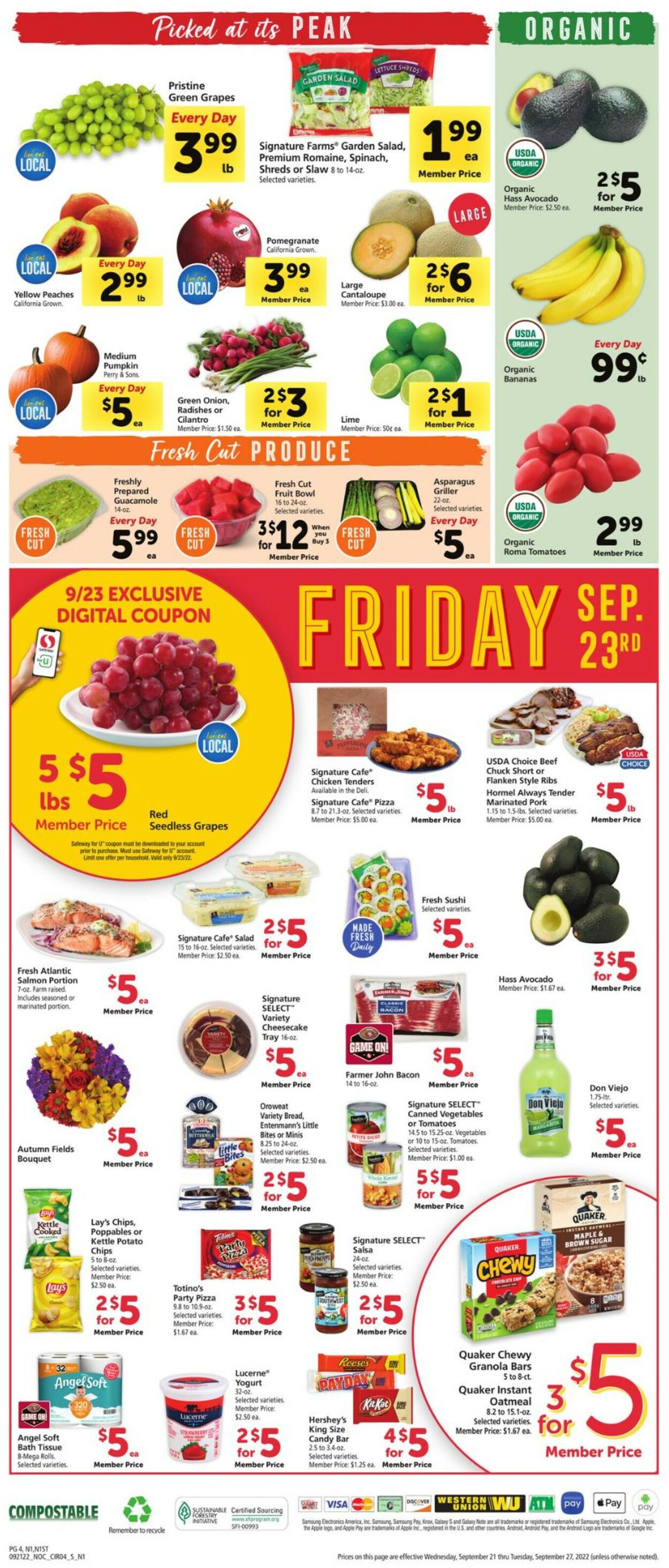 Safeway Weekly Ad Circular - valid 09/21-09/27/2022 (Page 4)