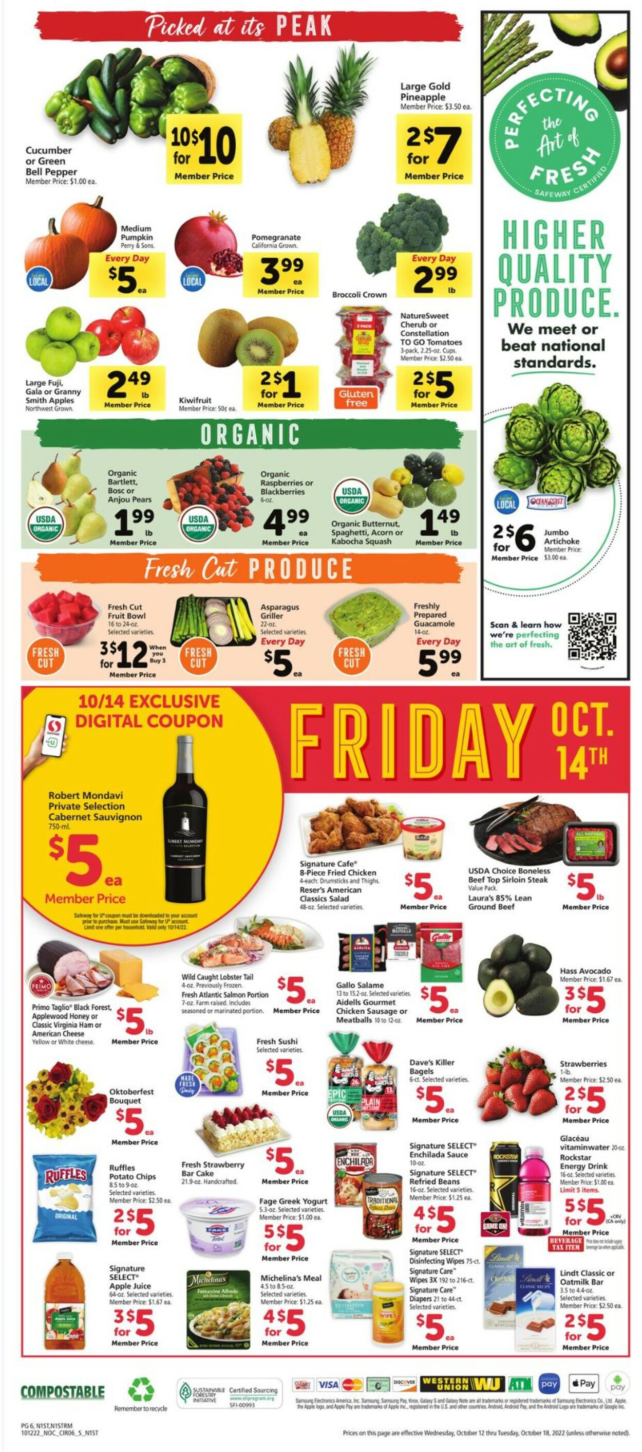 Safeway Weekly Ad Circular - valid 10/12-10/18/2022 (Page 6)