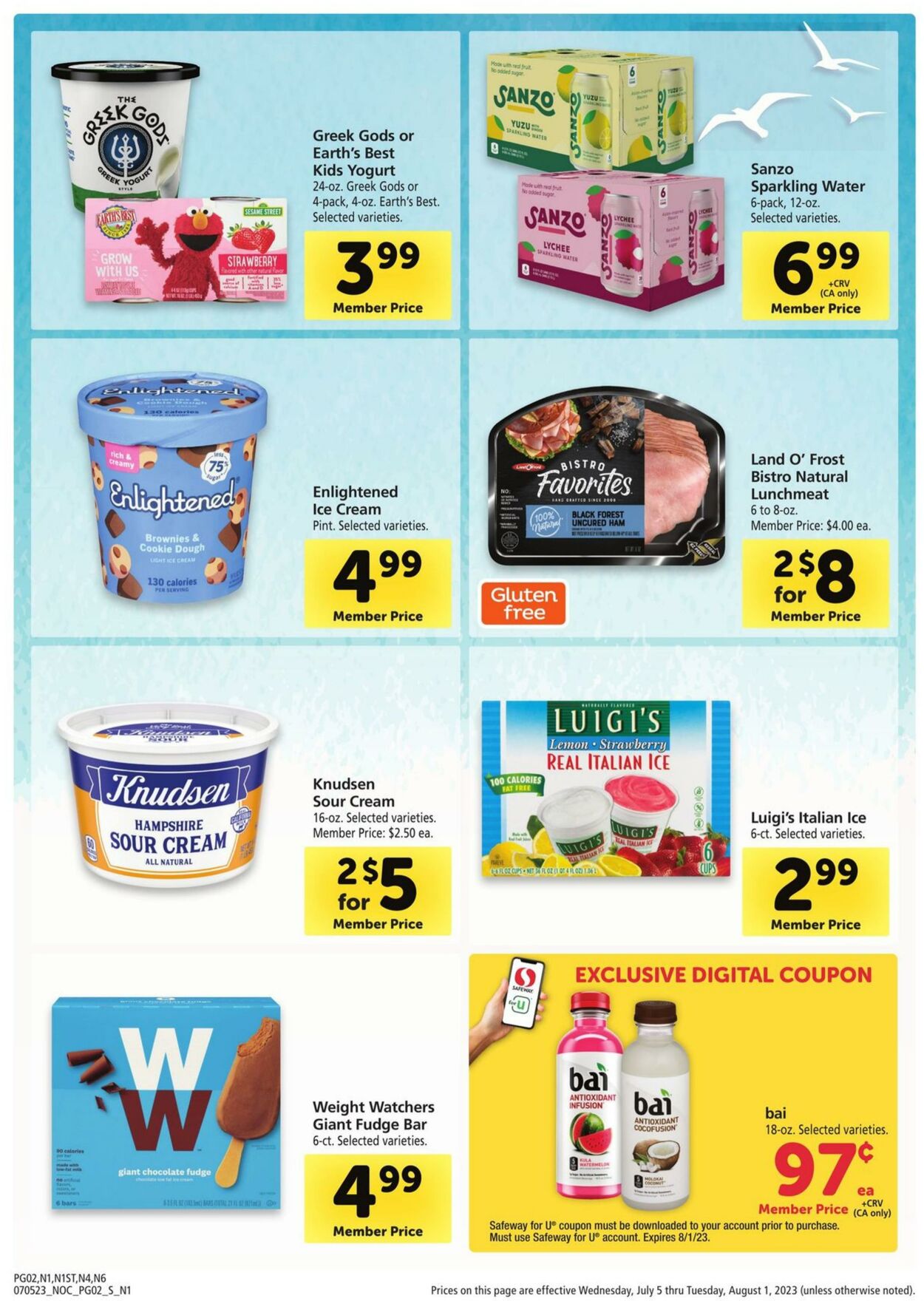 Safeway Weekly Ad Circular - valid 07/05-08/01/2023 (Page 2)