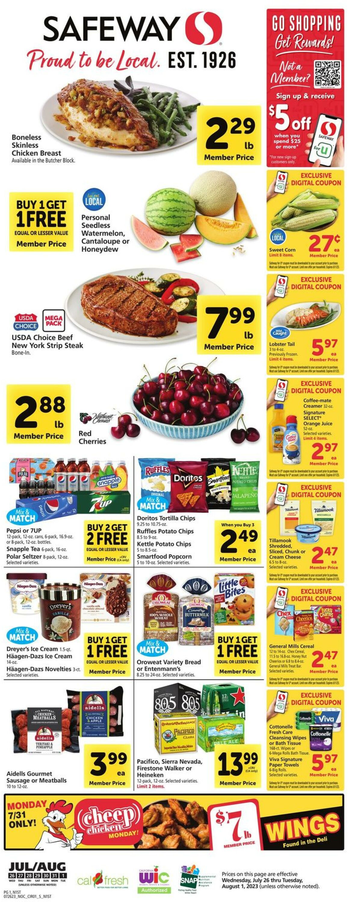 Safeway Weekly Ad Circular - valid 07/26-08/01/2023