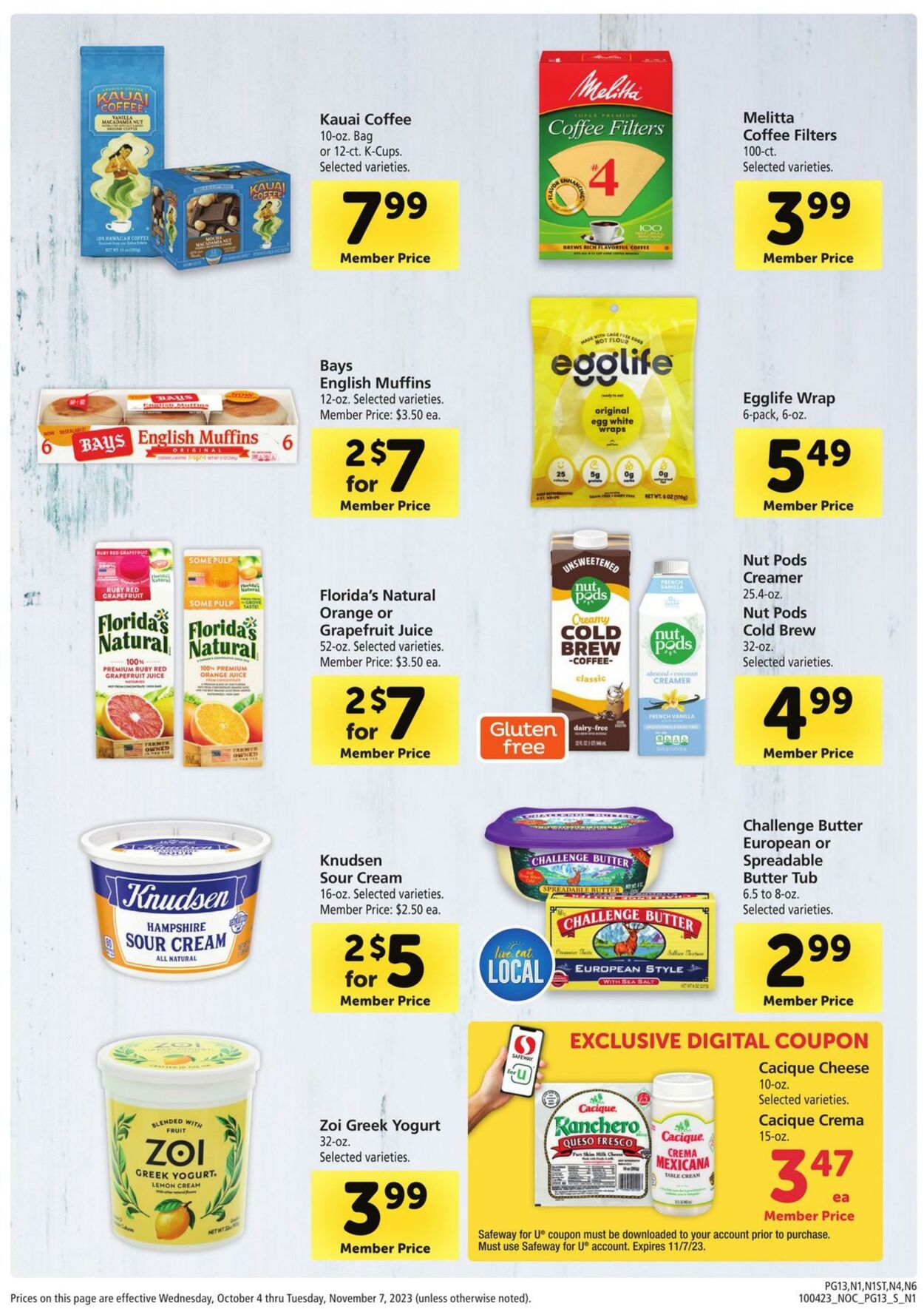 Safeway Weekly Ad Circular - valid 10/04-11/07/2023 (Page 13)