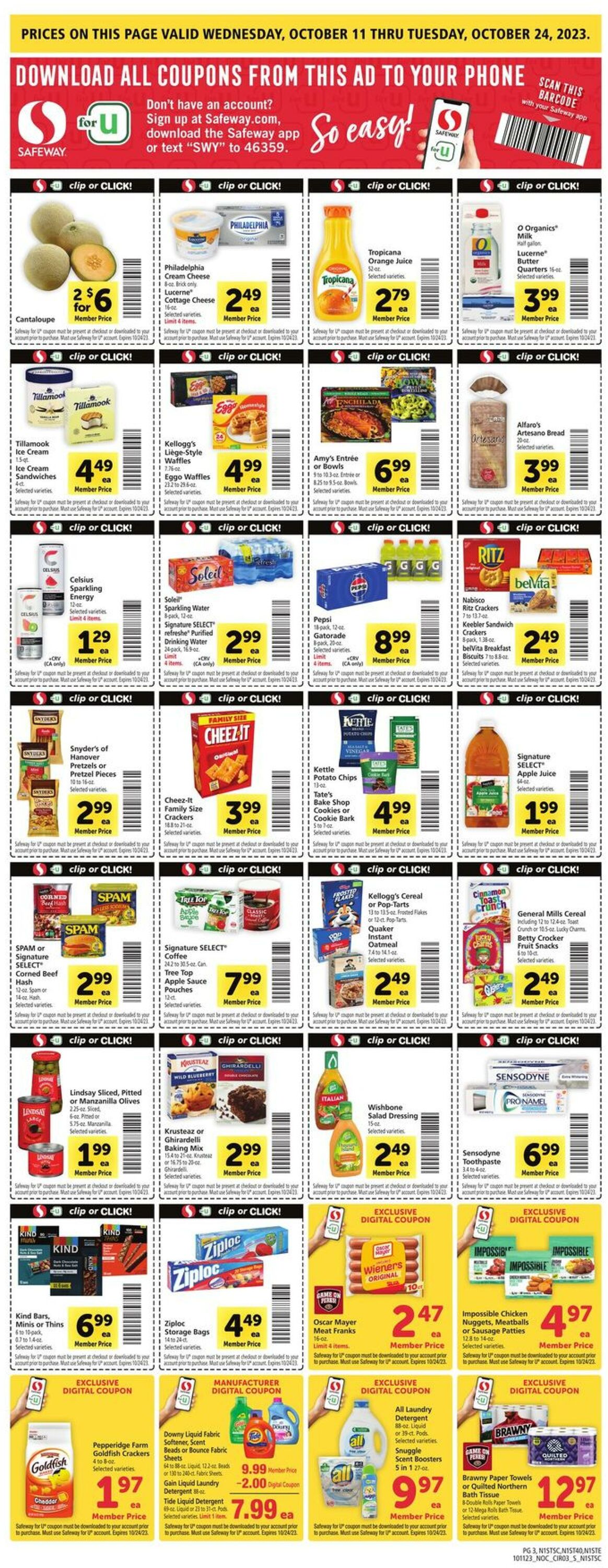 Safeway Weekly Ad Circular - valid 10/11-10/17/2023 (Page 3)
