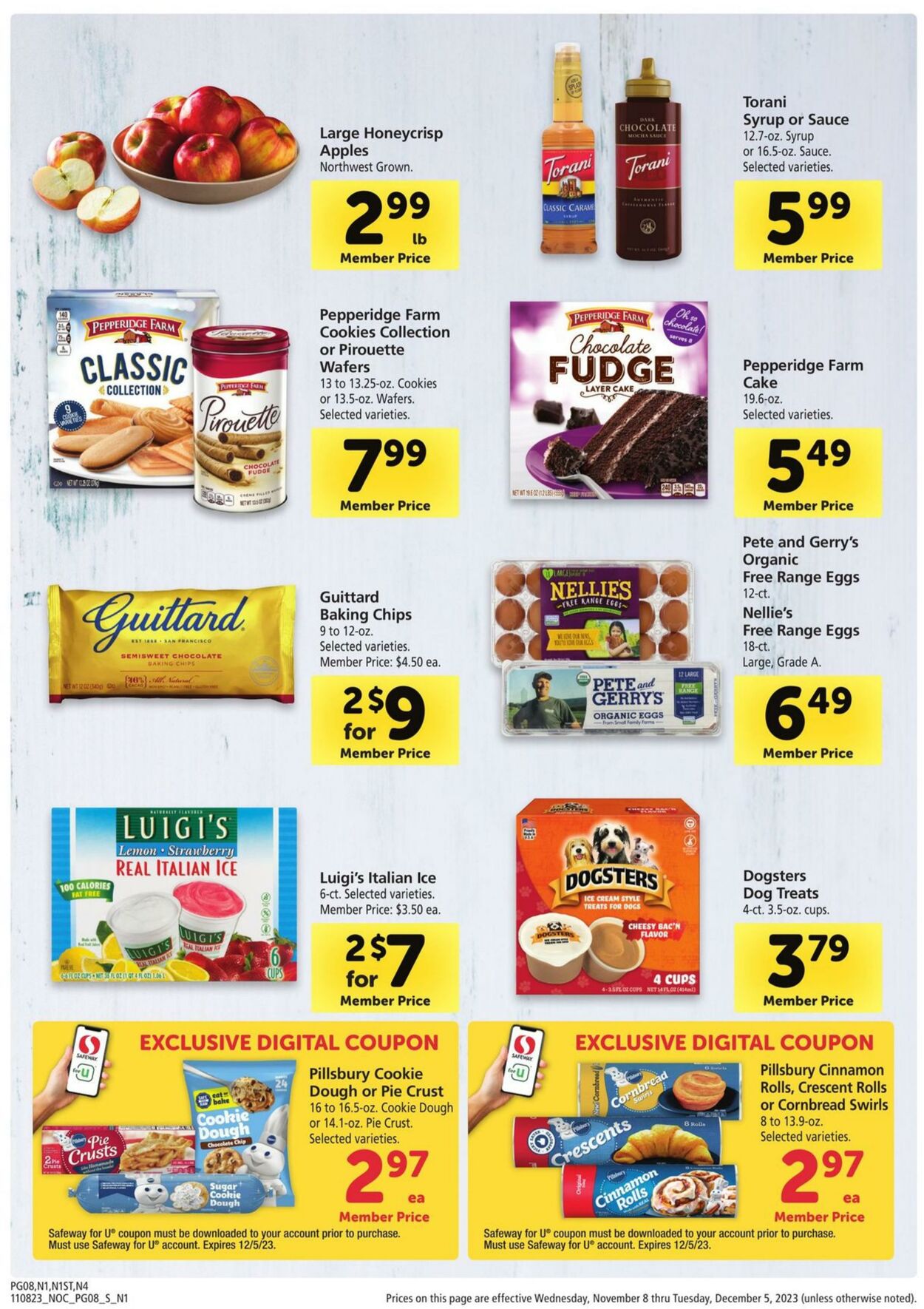 Safeway Weekly Ad Circular - valid 11/08-12/05/2023 (Page 8)