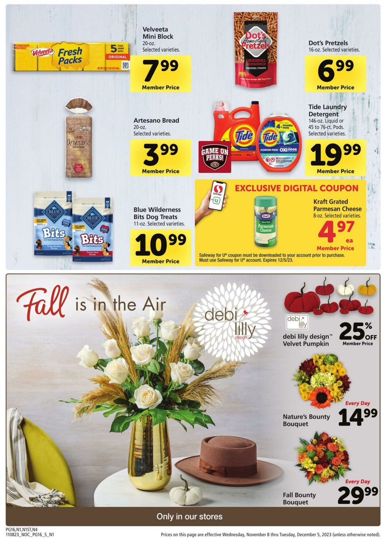 Safeway Weekly Ad Circular - valid 11/08-12/05/2023 (Page 16)