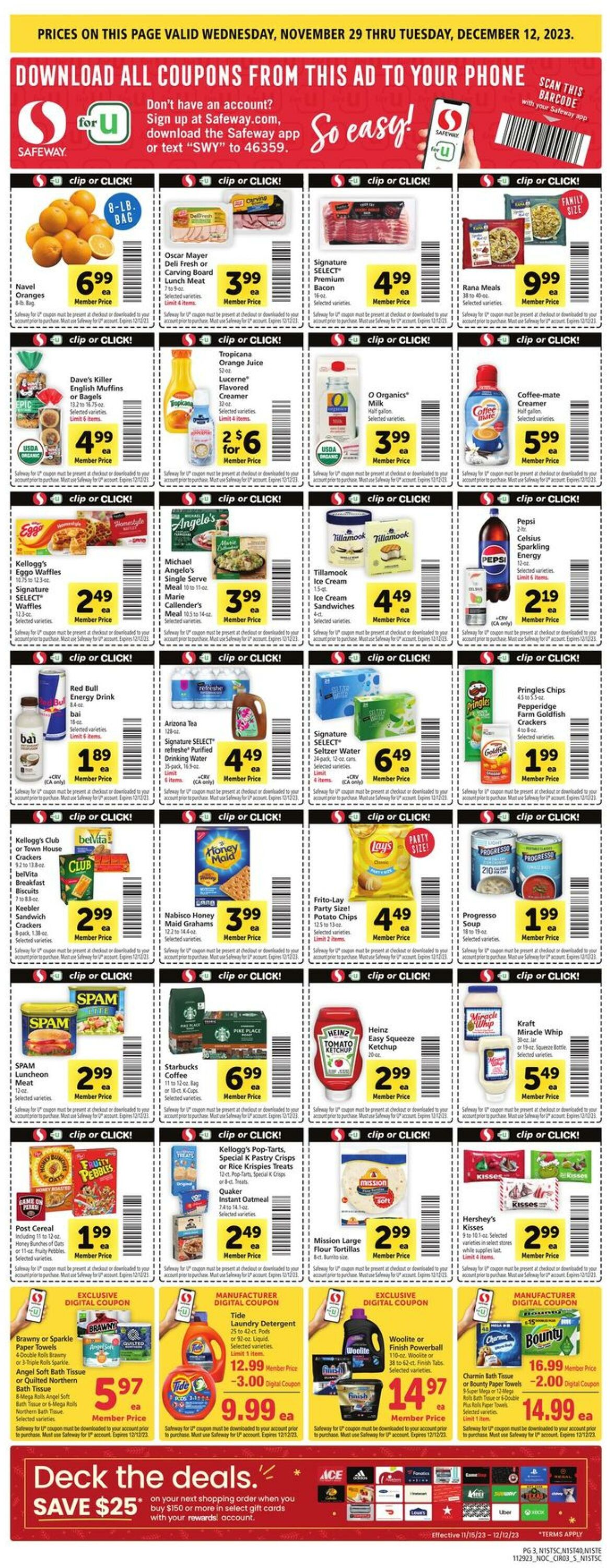 Safeway Weekly Ad Circular - valid 11/29-12/05/2023 (Page 3)