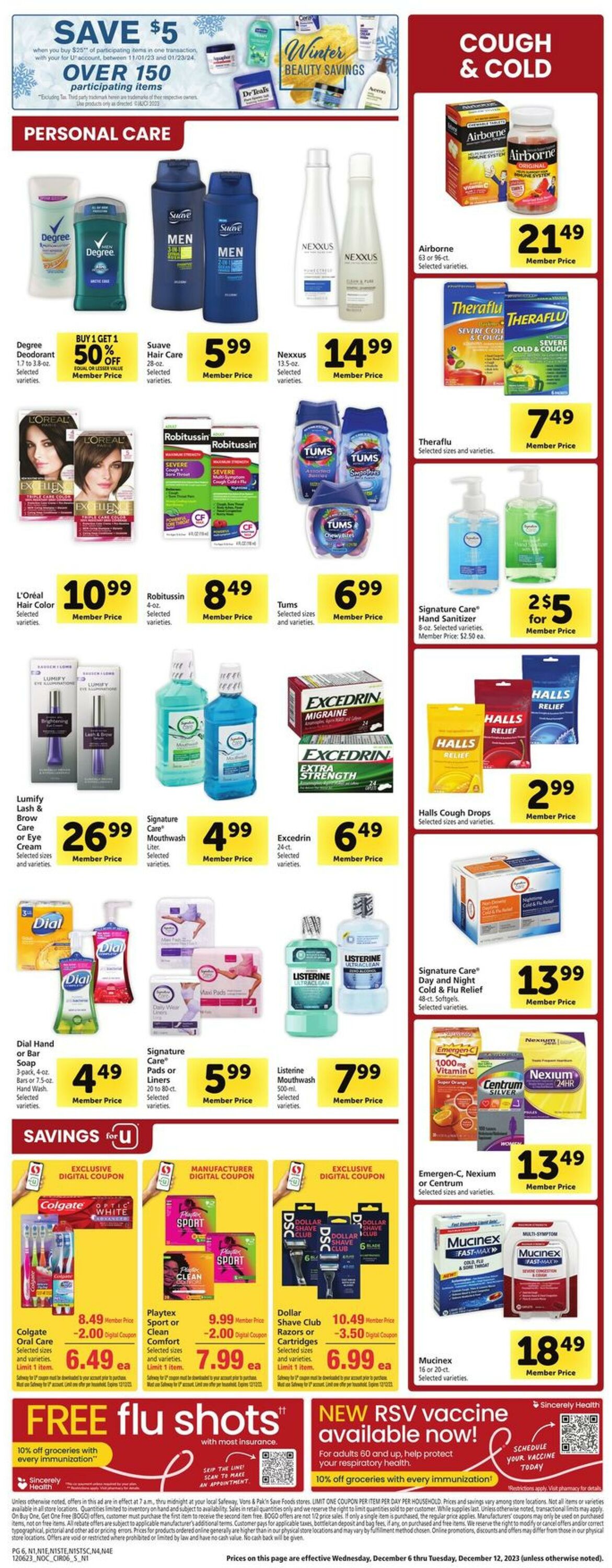 Safeway Weekly Ad Circular - valid 12/06-12/12/2023 (Page 6)