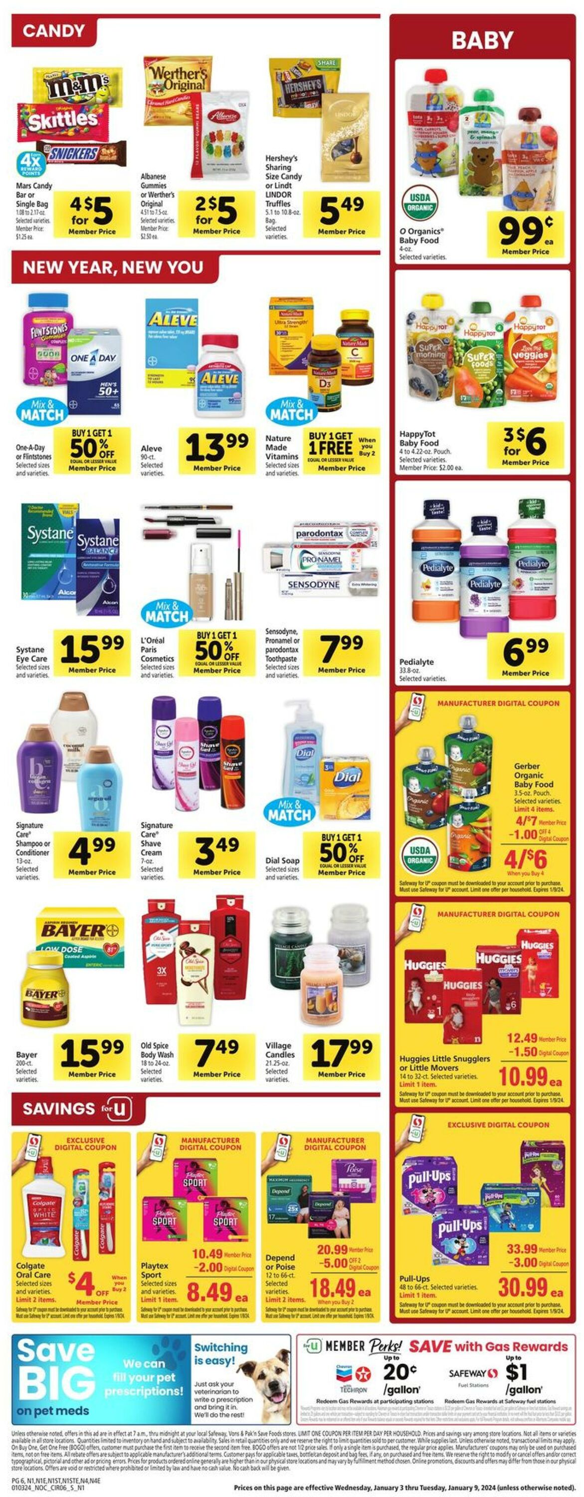 Safeway Weekly Ad Circular - valid 01/03-01/09/2024 (Page 6)