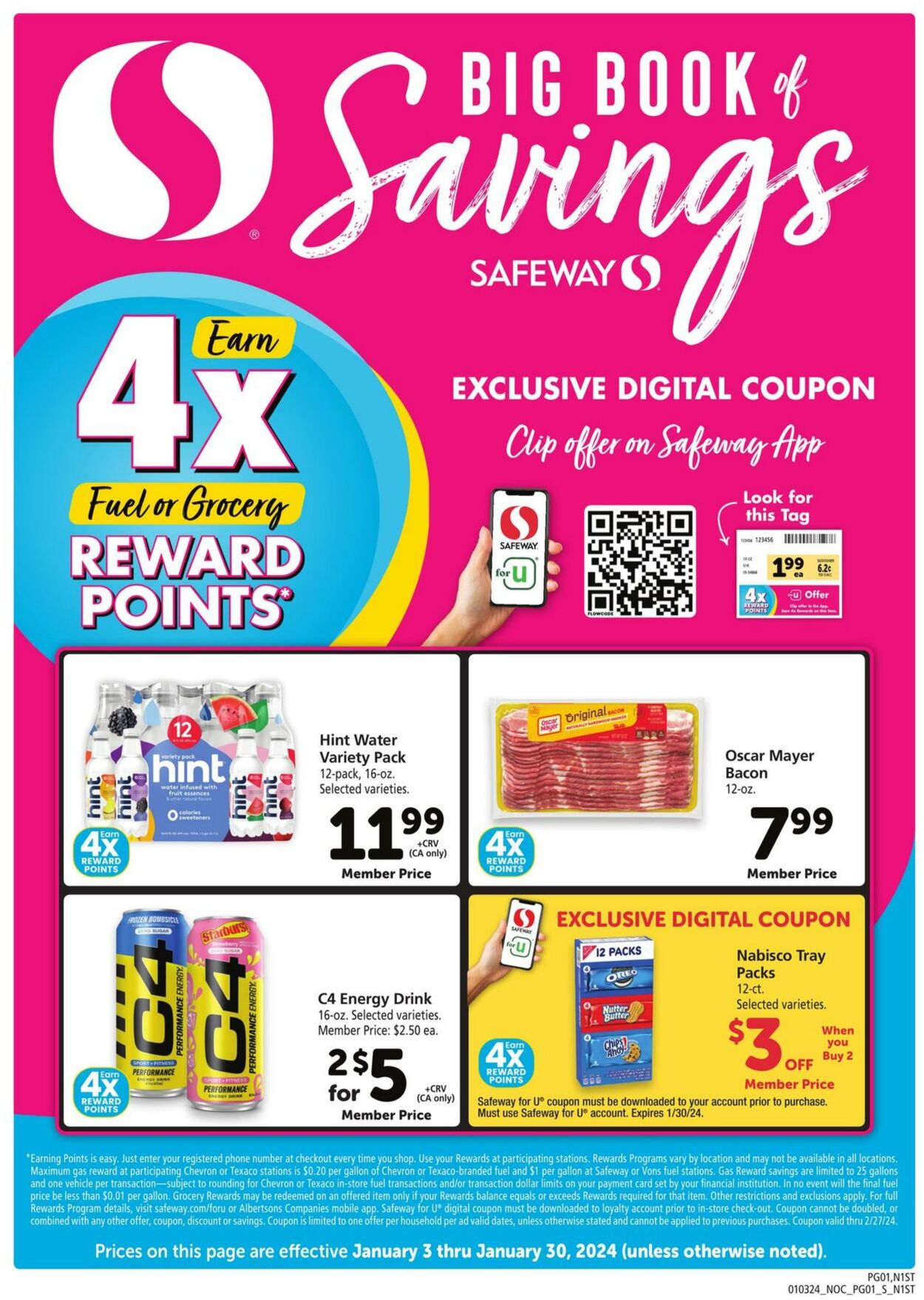 Safeway Weekly Ad Circular - valid 01/03-01/30/2024