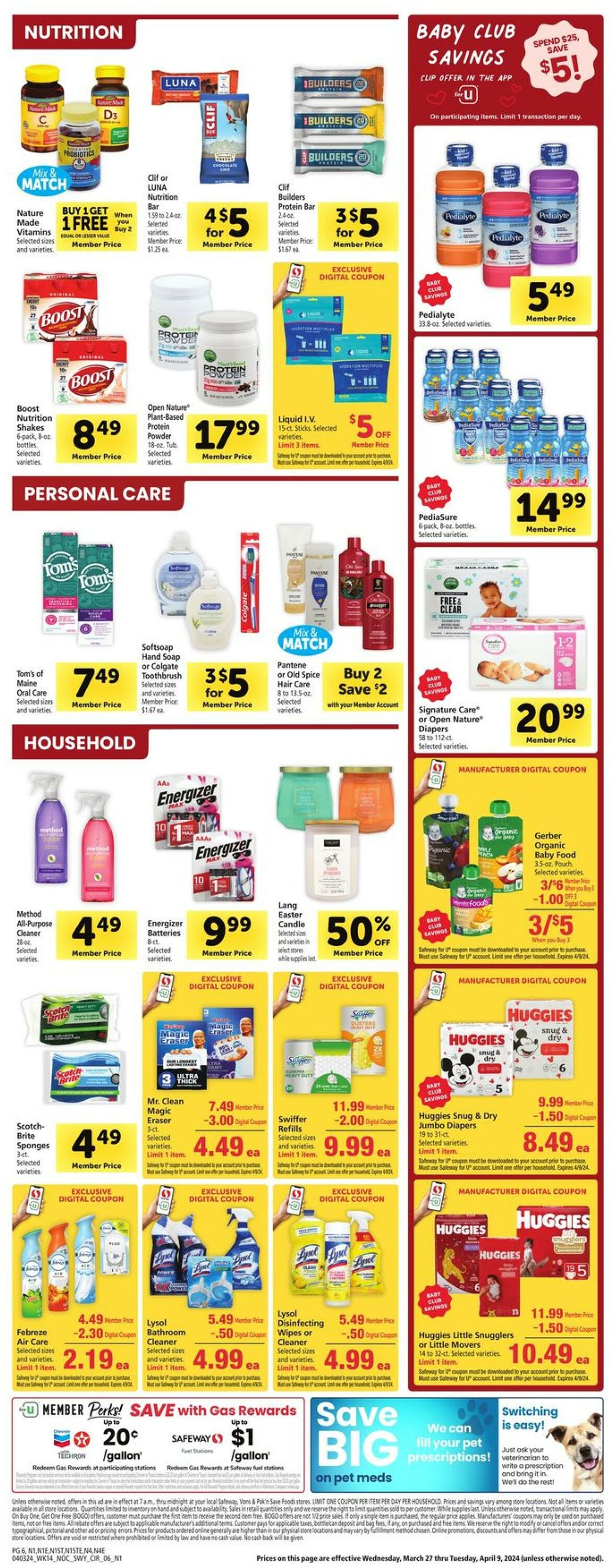 Safeway Weekly Ad Circular - valid 04/03-04/09/2024 (Page 6)