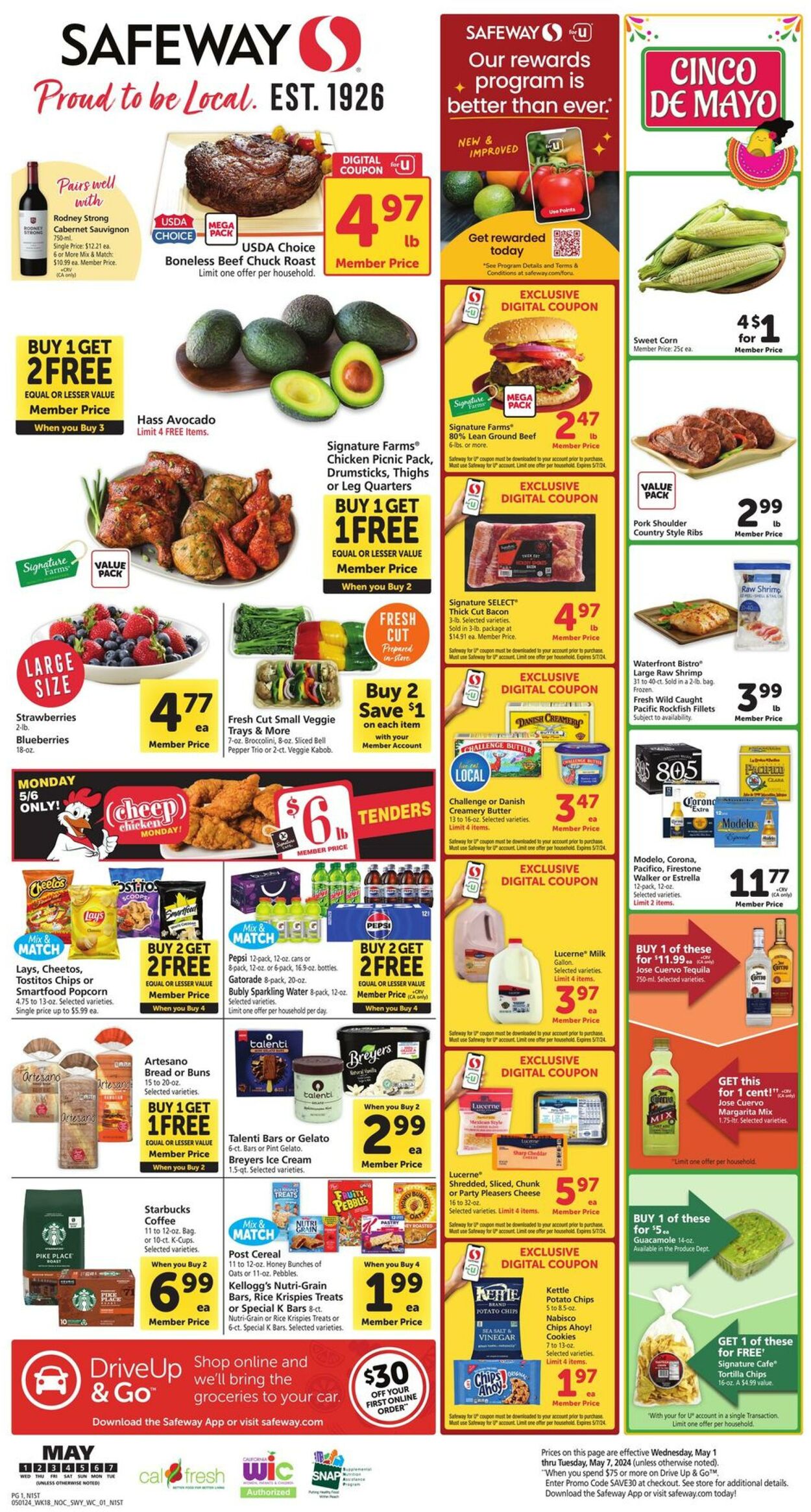 Safeway Weekly Ad Circular - valid 05/01-05/07/2024