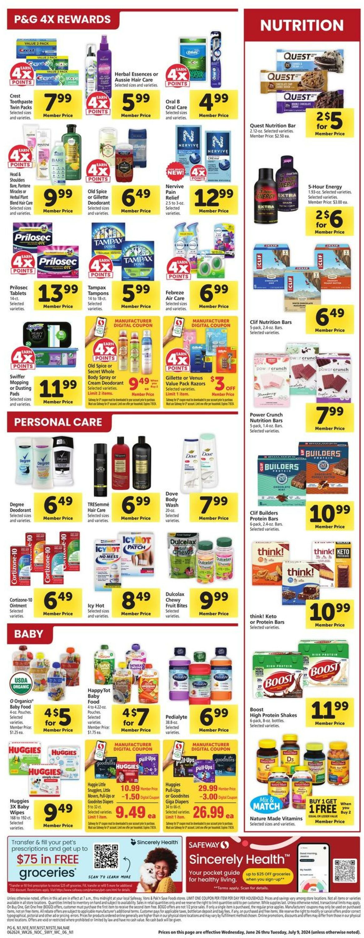 Safeway Weekly Ad Circular - valid 06/26-07/02/2024 (Page 6)