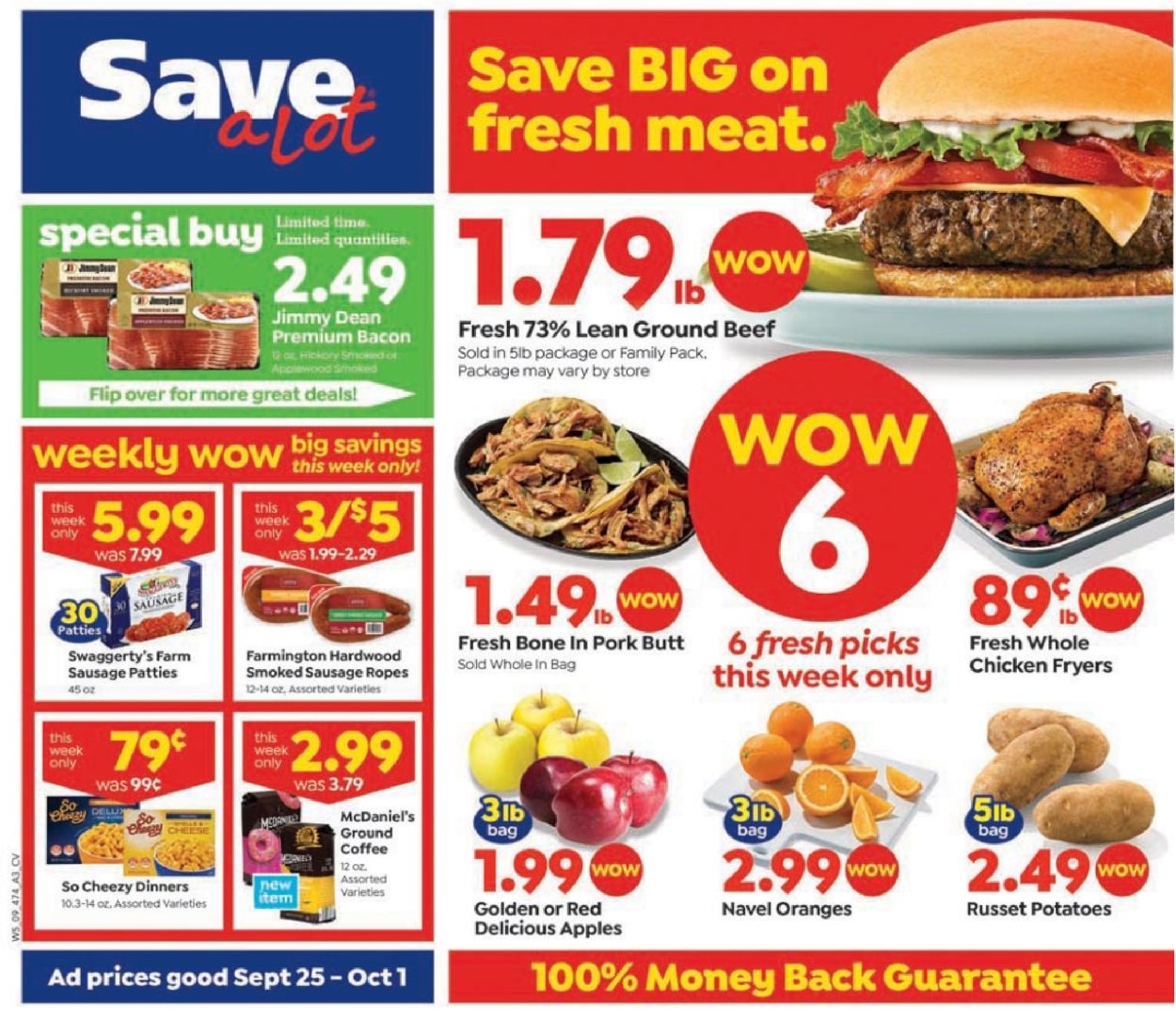 Save a Lot Weekly Ad Circular - valid 09/25-10/01/2019