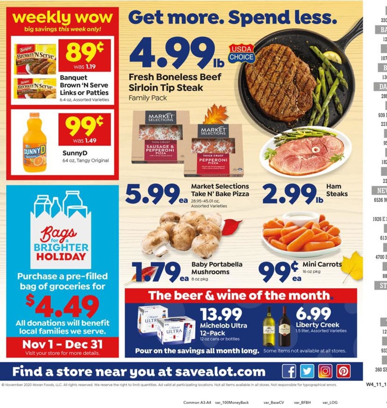 Save a Lot Weekly Ad Circular - valid 11/27-12/01/2020 (Page 3)